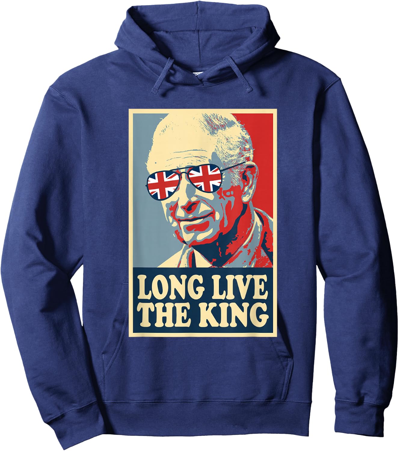 King Charles Shirt Long Live The King Shirt UK British Hoodie - Hoodie | Navy