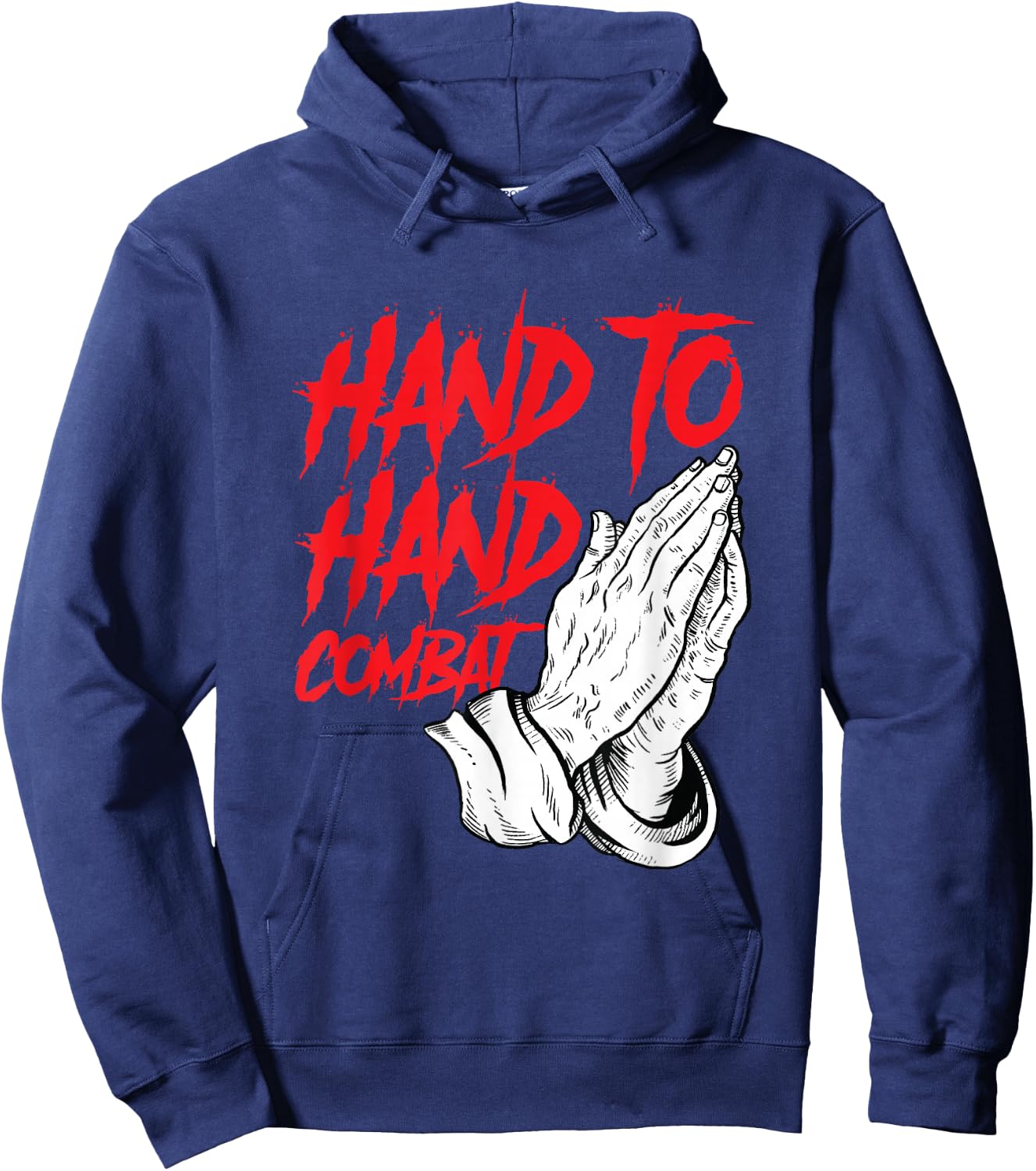 Praying Hands Christian Hand To Hand Combat Hoodie - Hoodie | Navy