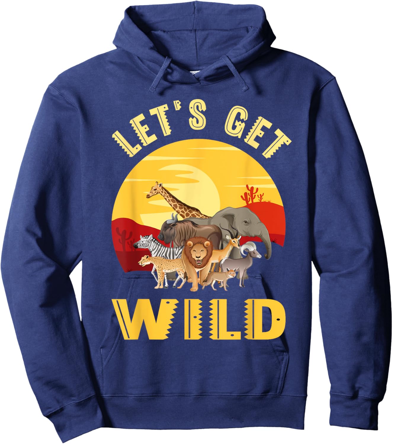 Funny Safari Design Women Kids Safari Animal Lovers Hoodie - Hoodie | Navy