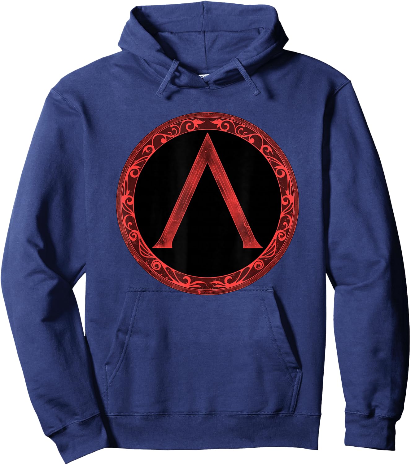 Spartan Warrior Lambda Symbol Shield Hoodie - Hoodie | Navy