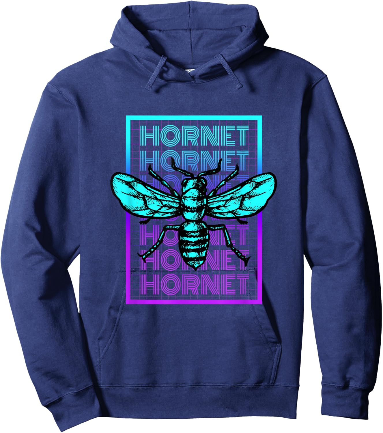 Hornet Insect Vintage Retro Hornet Hoodie - Hoodie | Navy