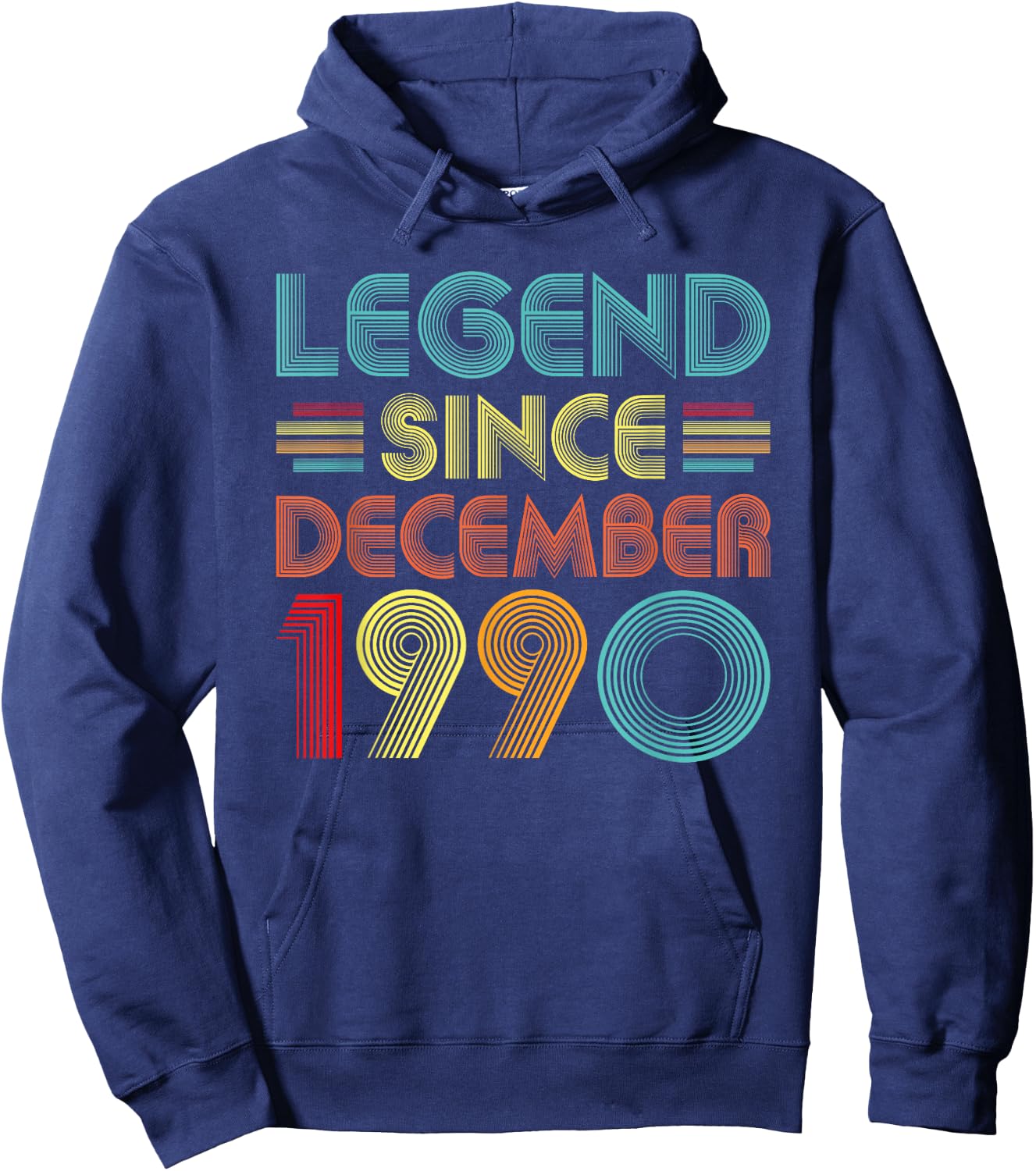 35th Birthday Idea Legend Since December 1990 35 Years Old Hoodie - Hoodie | Navy