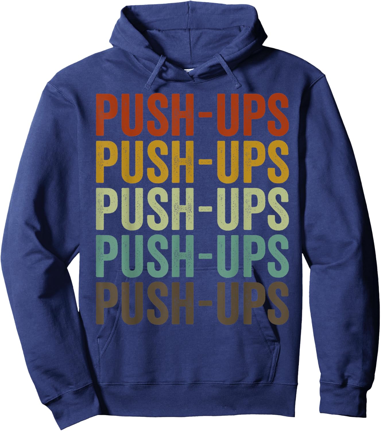 Push-Ups Workout Gym Retro Hoodie - Hoodie | Navy