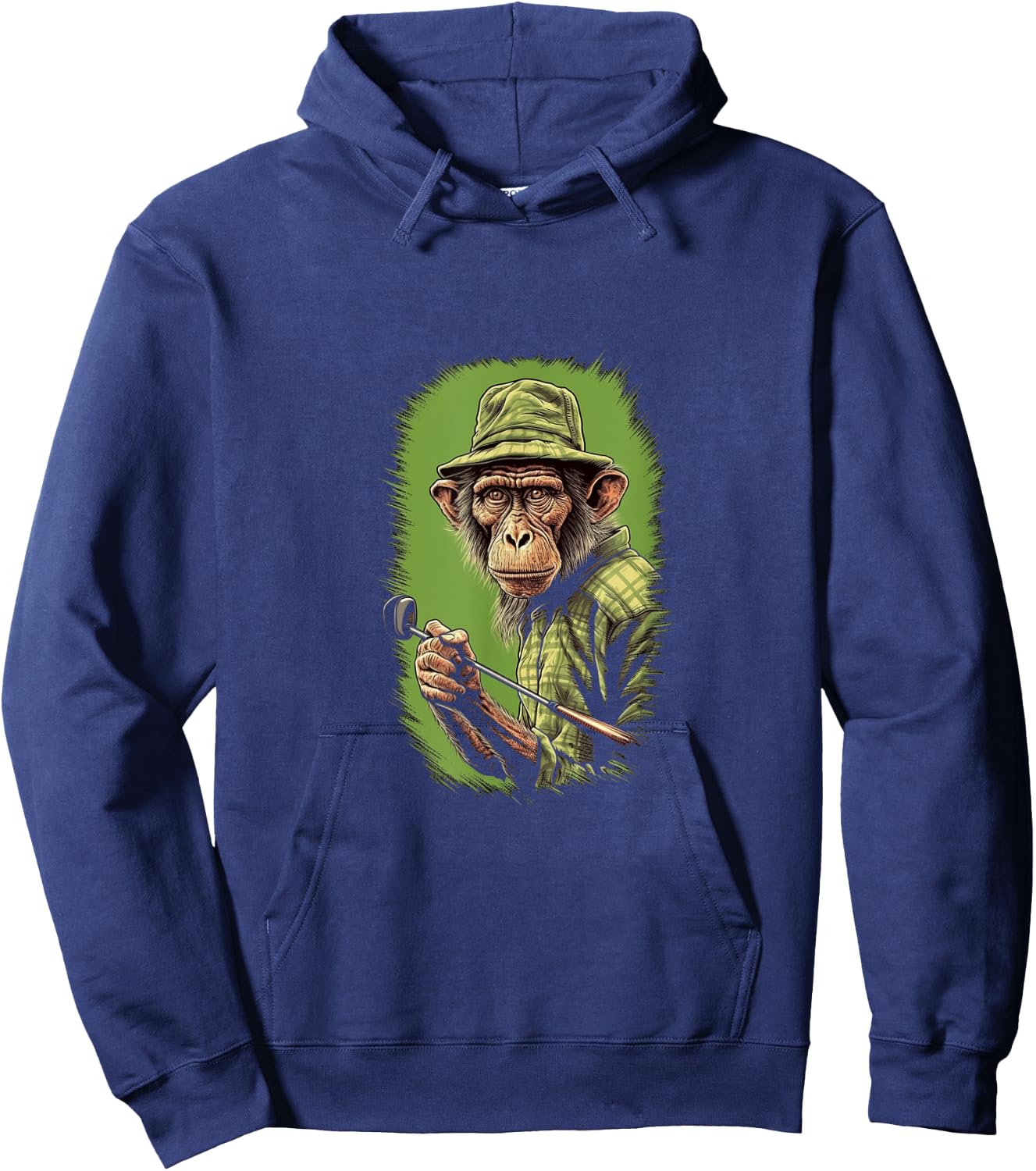 Golfer Monkey Golf Club Golf Player Golfing Ape Primate Hoodie - Hoodie | Navy