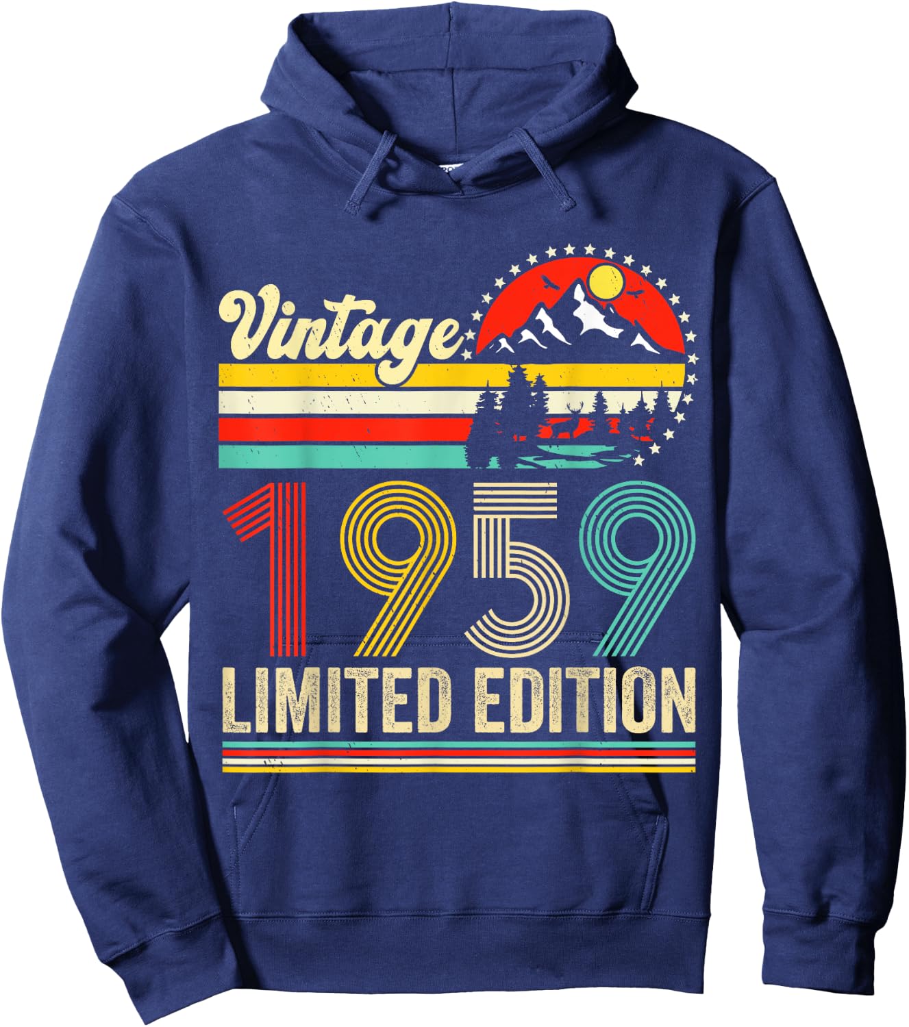 Vintage 1959 Limited Edition 66 years Old 66th Birthday Hoodie - Hoodie | Navy