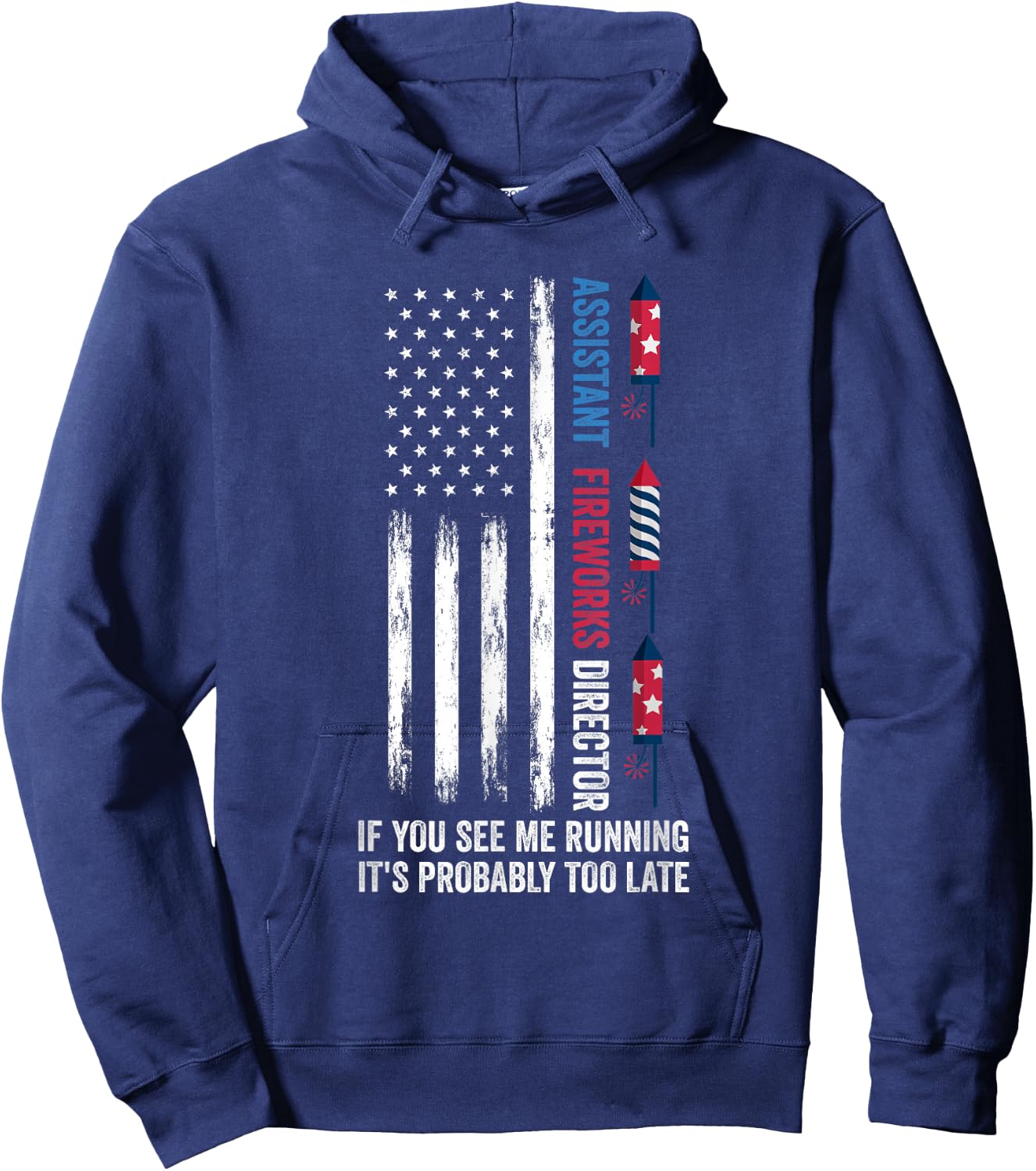 Assistant Fireworks Director 4th of July Hoodie - Hoodie | Navy