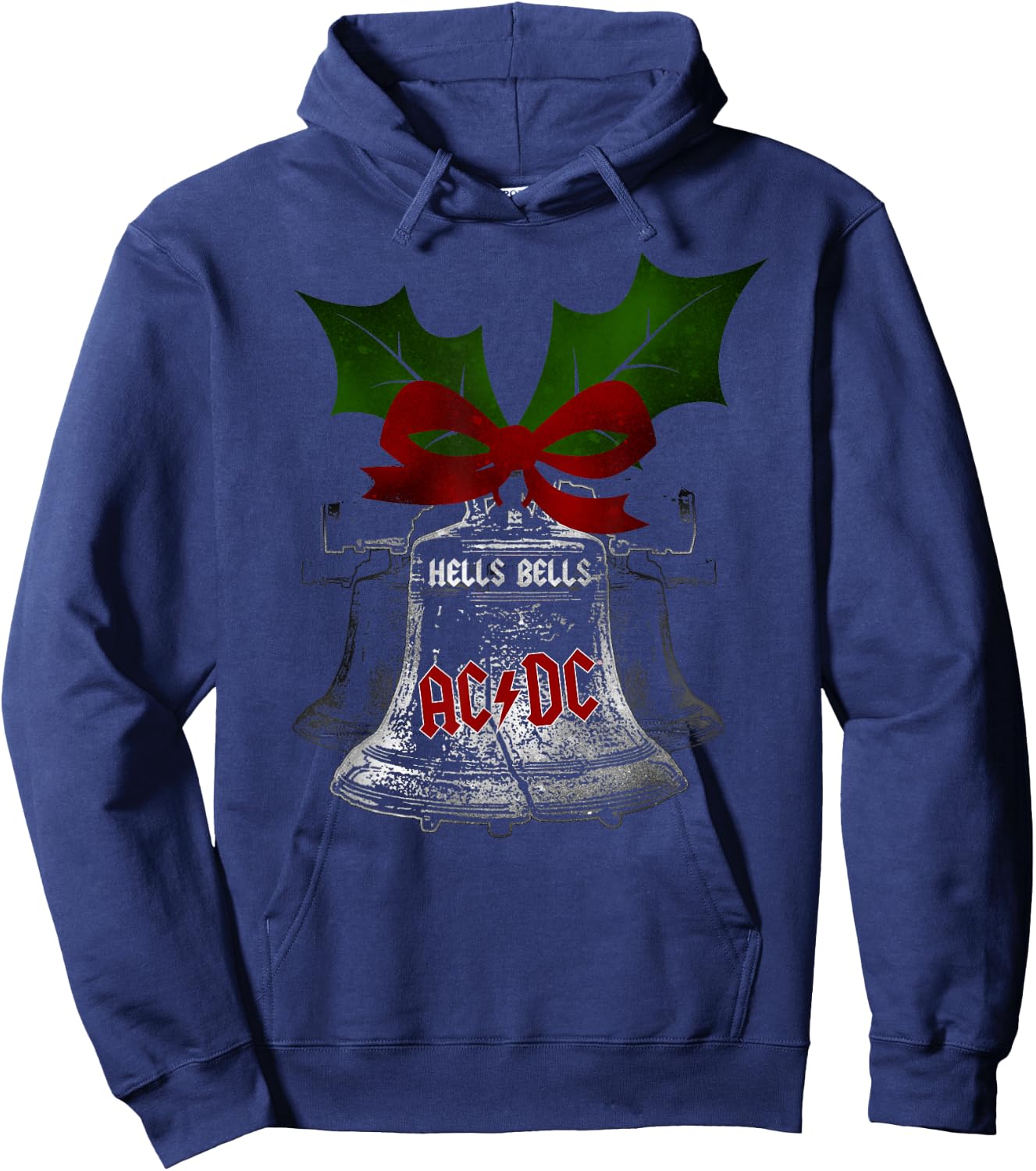 Official AC/DC Hells Bells Christmas Merch for Music Fans Hoodie - Hoodie | Navy