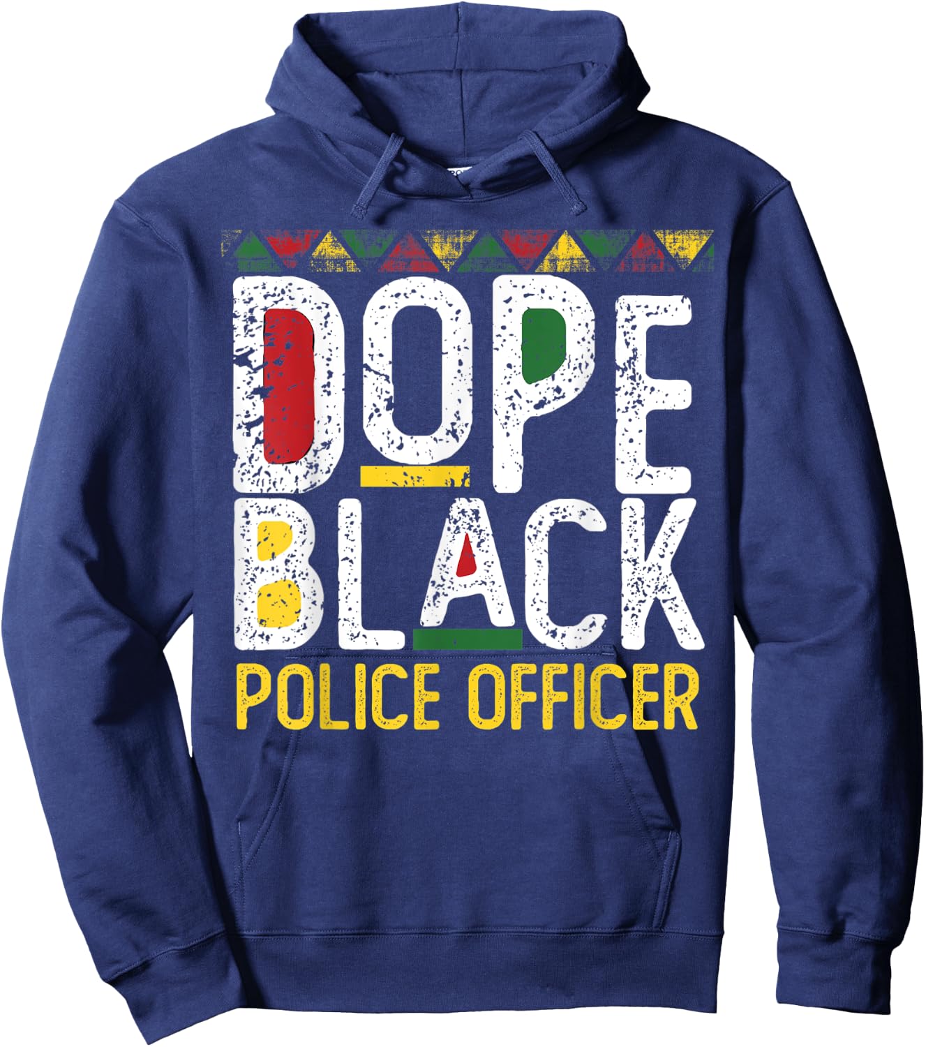 Dope Black Police Officer Black History Month Hoodie - Hoodie | Navy