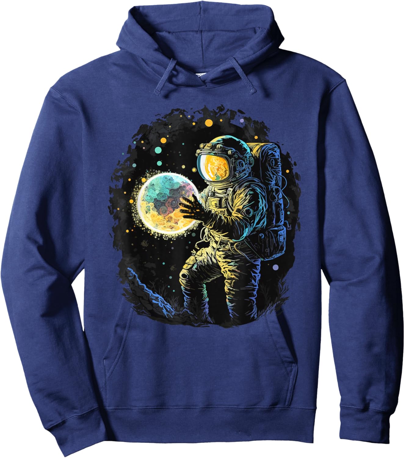 Astronaut Space Novelty Graphic Men Women Kids Funny Space Hoodie - Hoodie | Navy