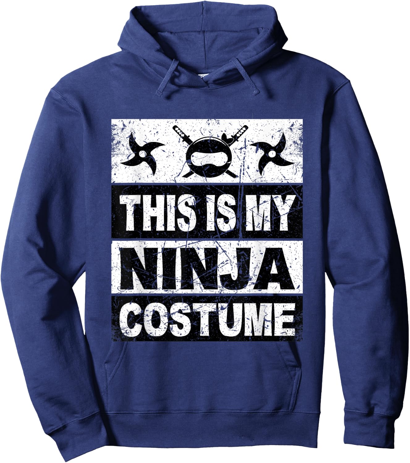 Retro Ninja Costume Shirt Halloween For Boy Kids Men Hoodie - Hoodie | Navy