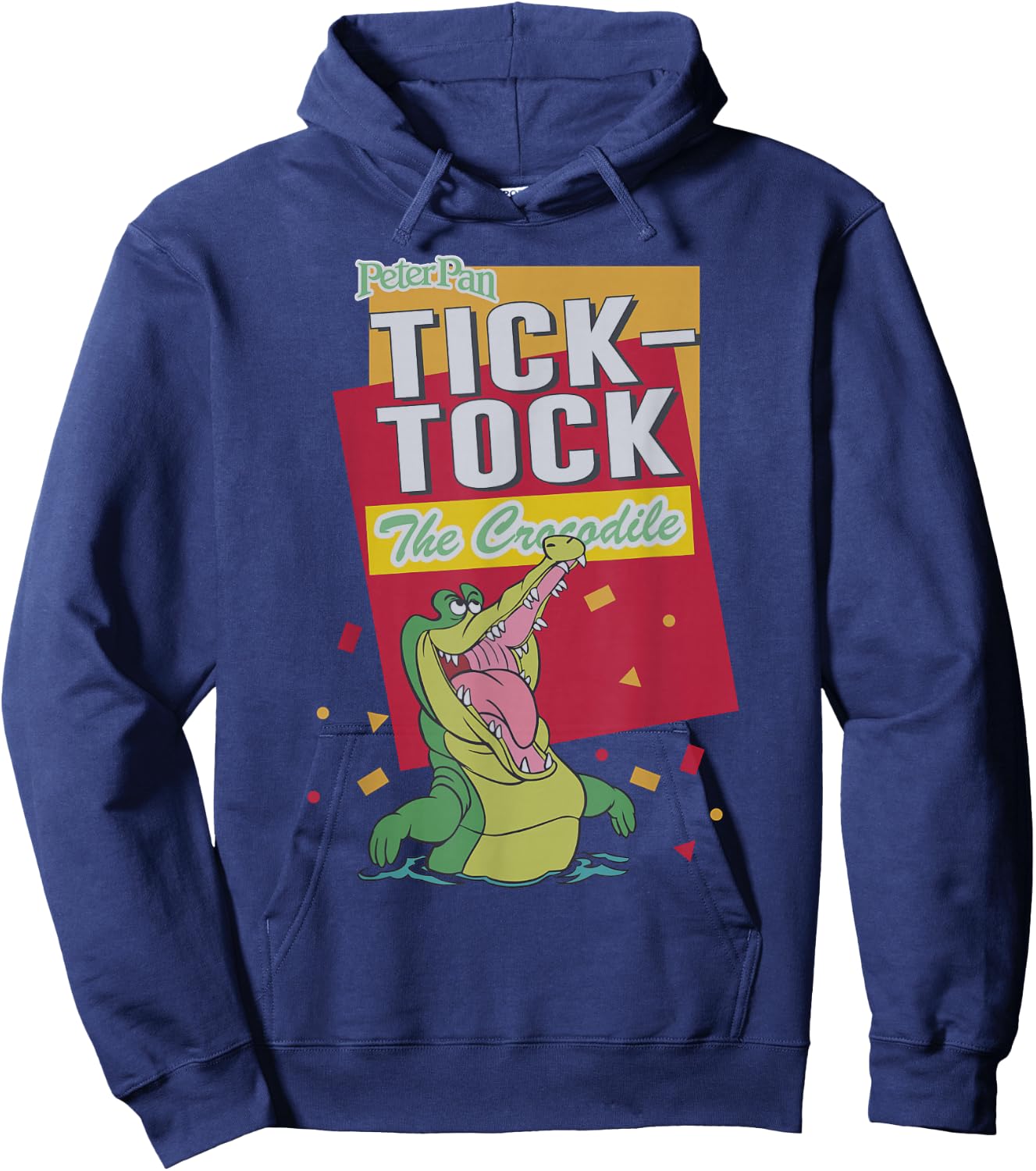 Disney Peter Pan Tick-Tock The Crocodile Confetti Poster Hoodie - Hoodie | Navy