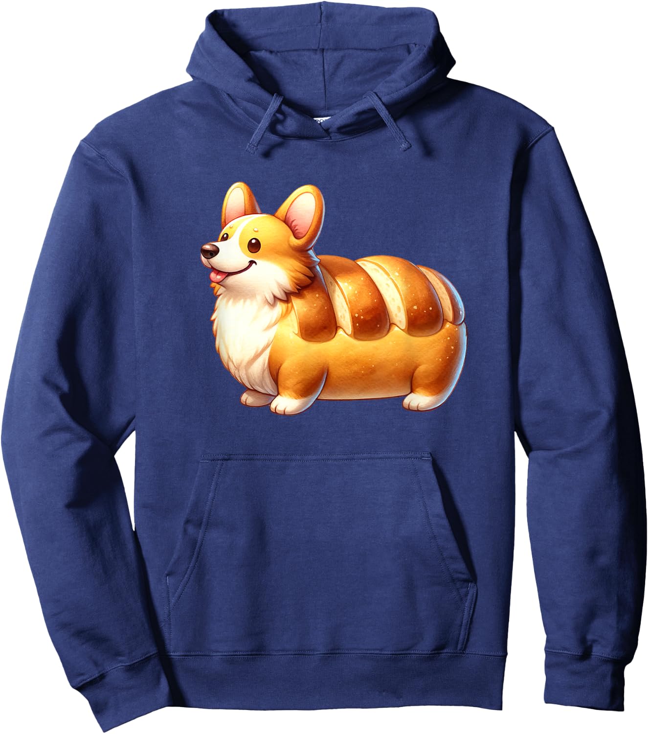 My Corgi Is Bread Cute Funny Corgi Loaf | Dog Lover Hoodie - Hoodie | Navy