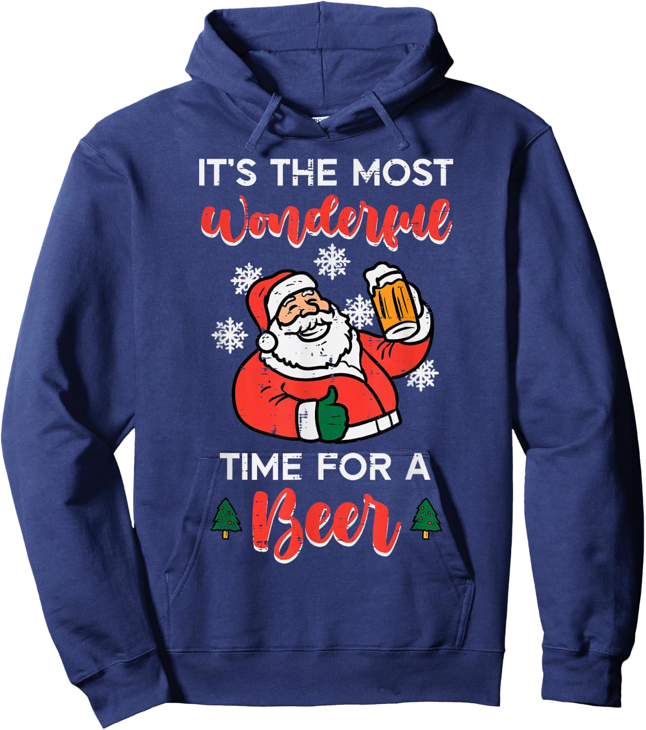 Christmas Most Wonderful Time for Funny Santa Xmas Dad Men Hoodie - Hoodie | Navy