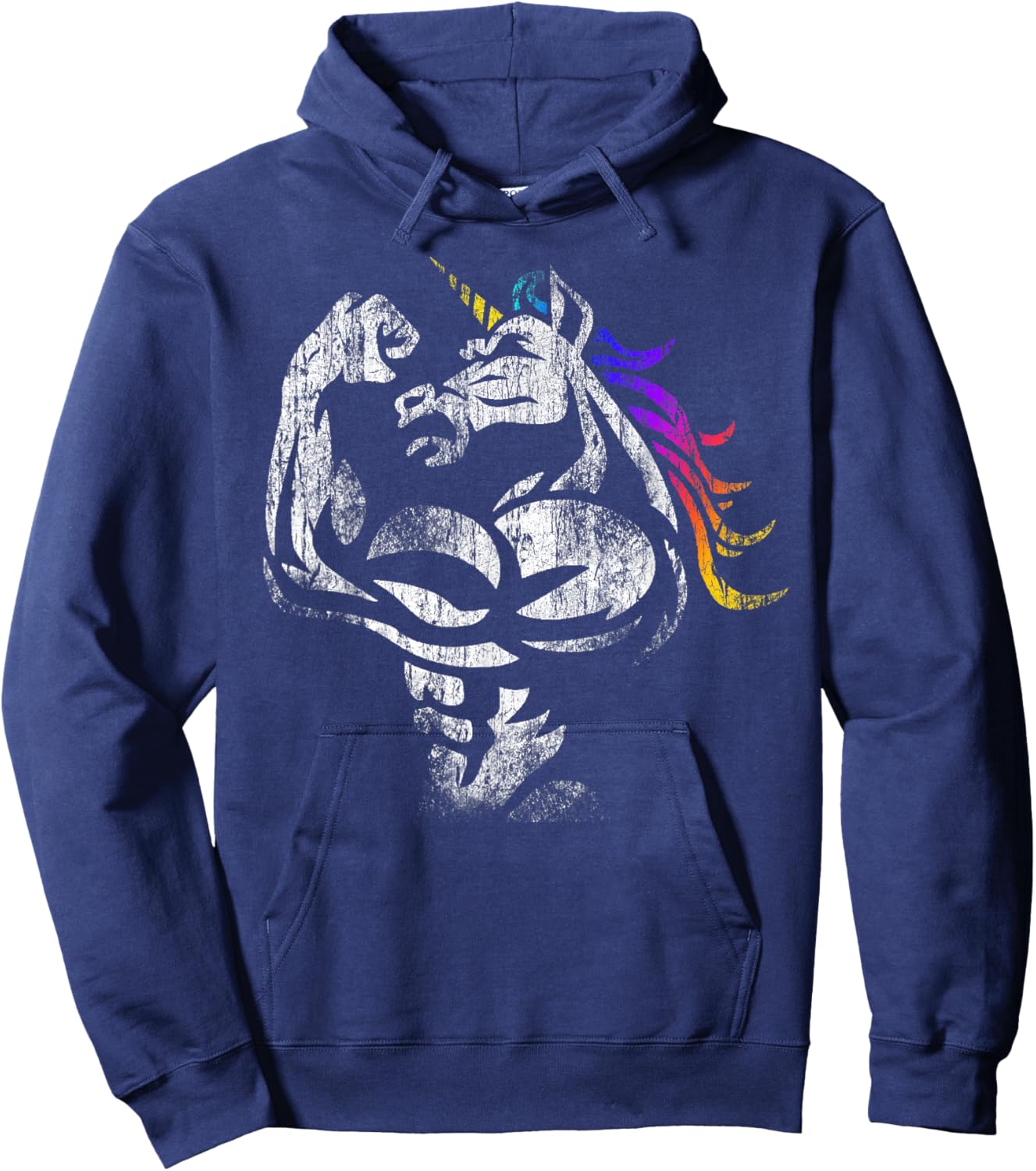 Muscle Unicorn Workout Father's Day Gift Weight Lifting Gym Hoodie - Hoodie | Navy