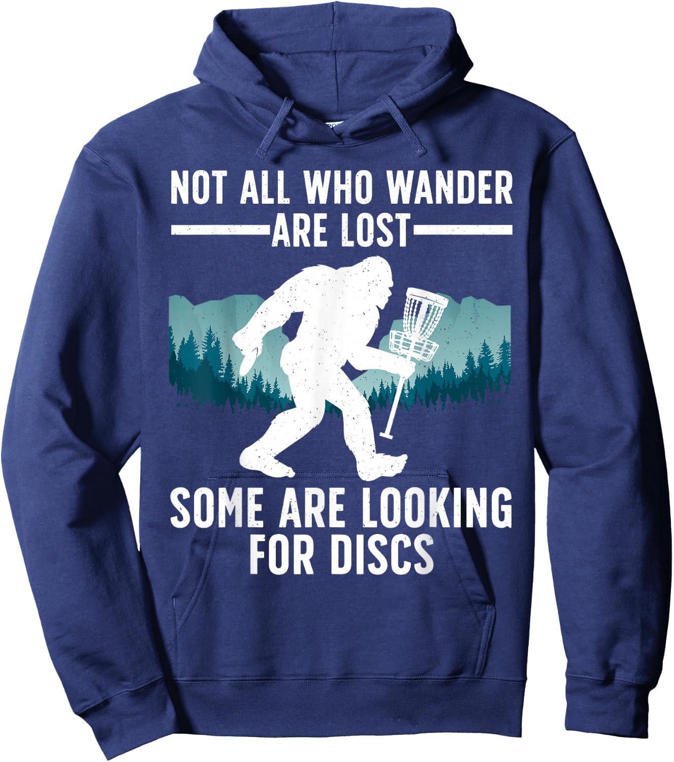 Funny Disc Golf Women Bigfoot Basket Golf Players Hoodie - Hoodie | Navy
