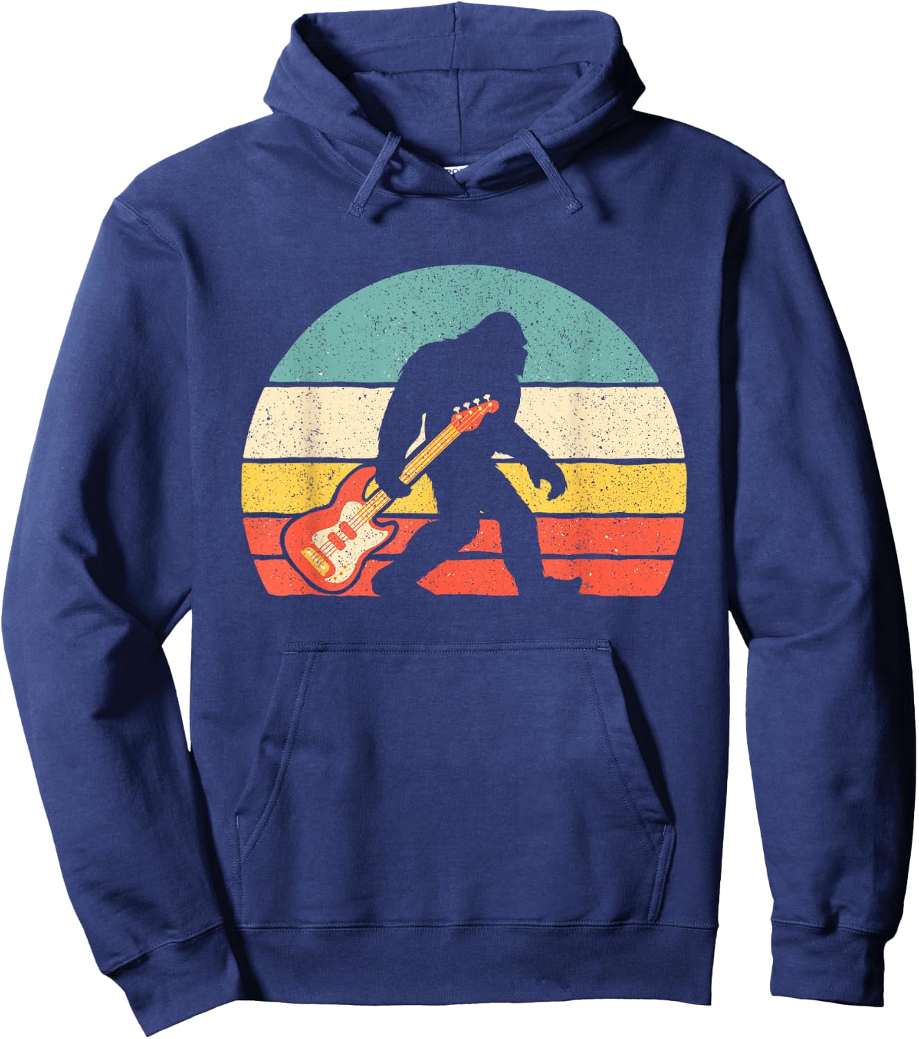 Bigfoot Bass Guitar - Bass Player Bassist Music Guitarist Hoodie - Hoodie | Navy