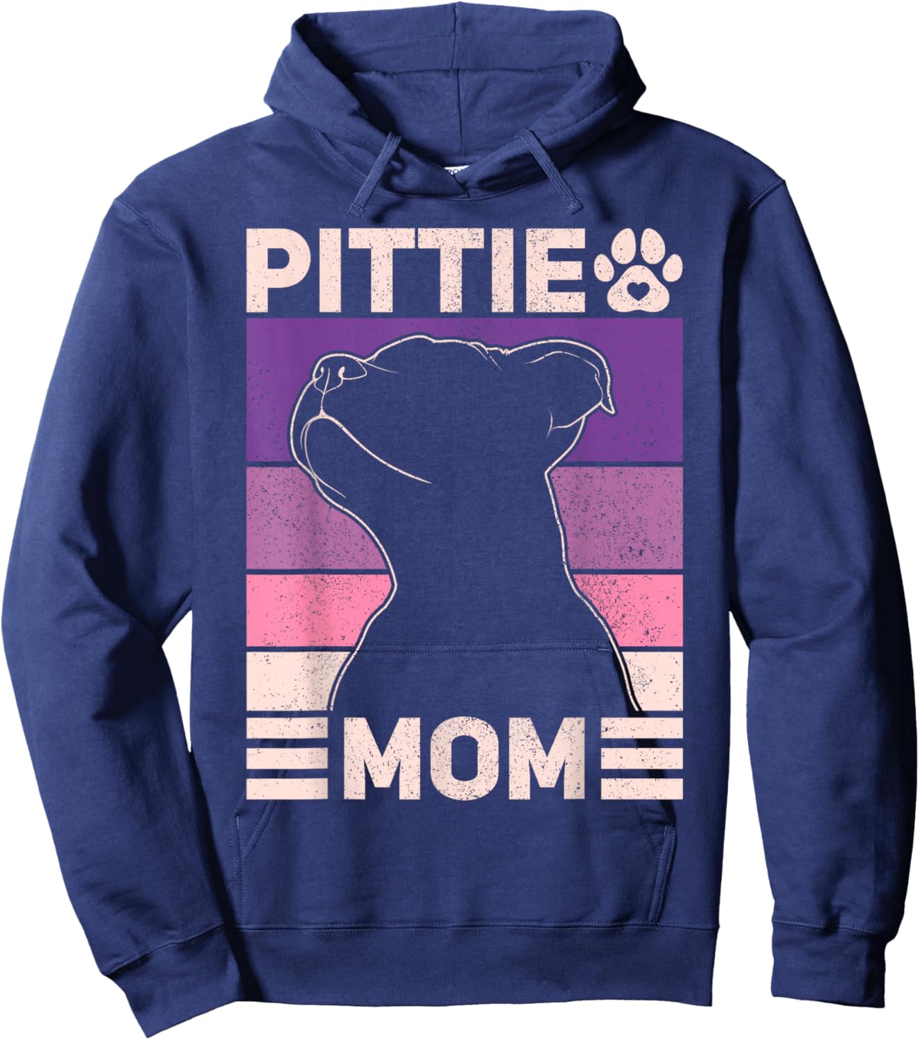 Pittie Mom Pitbull Mom Dog Owner Women Mothers Day Pit Bull Hoodie - Hoodie | Navy