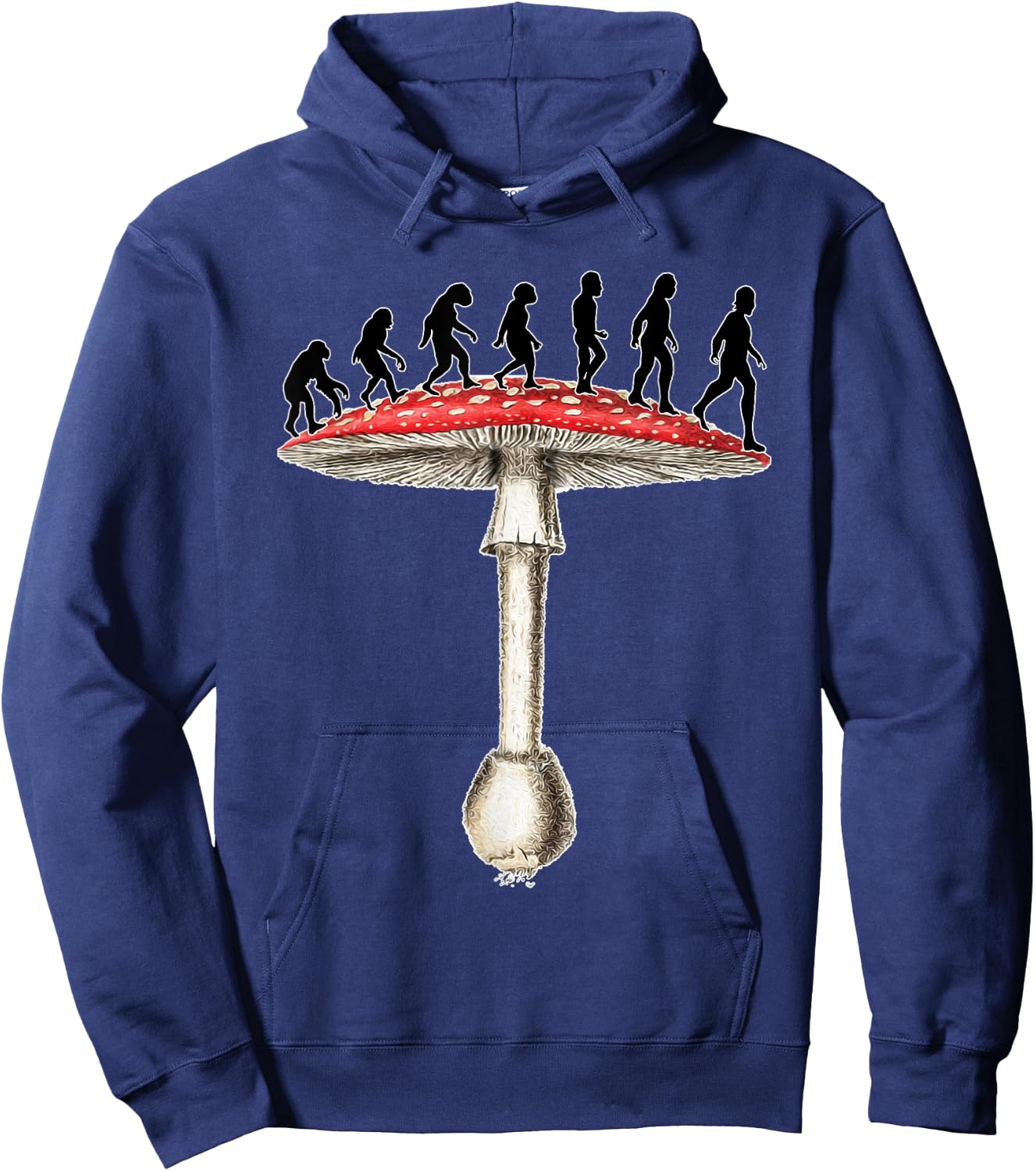 Stoned Ape Funny Theory Microdosing since Ancient Times Hoodie - Hoodie | Navy