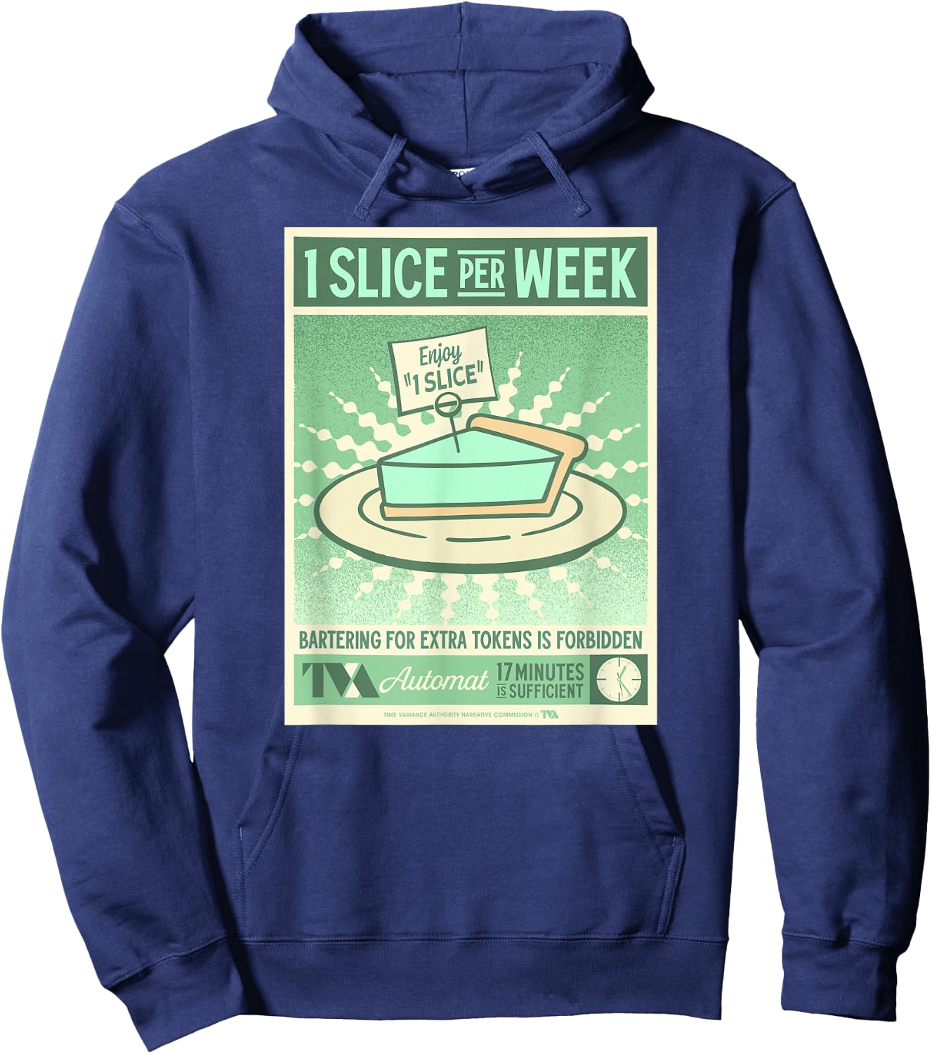 Marvel Studios Loki Season 2 TVA Automat 1 Slice of Pie MCU Hoodie - Hoodie | Navy