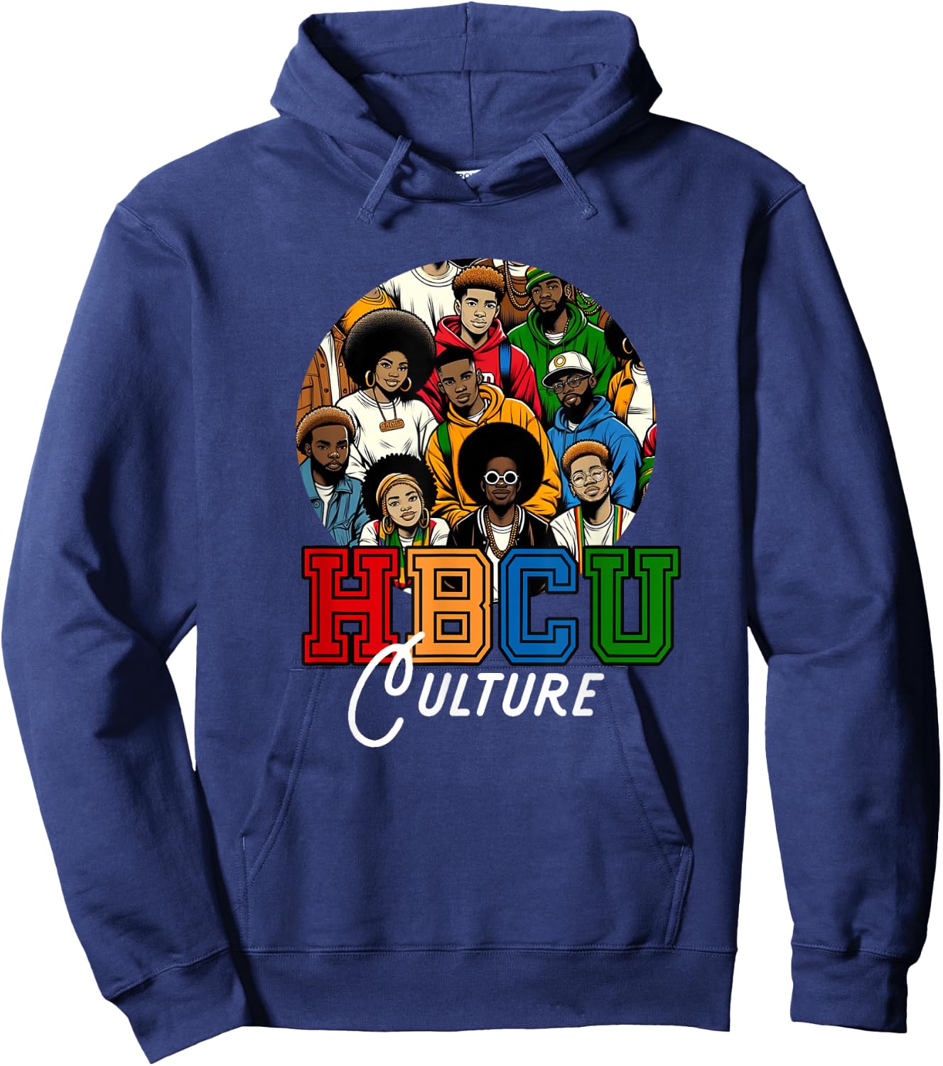 HBCU Culture Men and Women Grad Hoodie - Hoodie | Navy