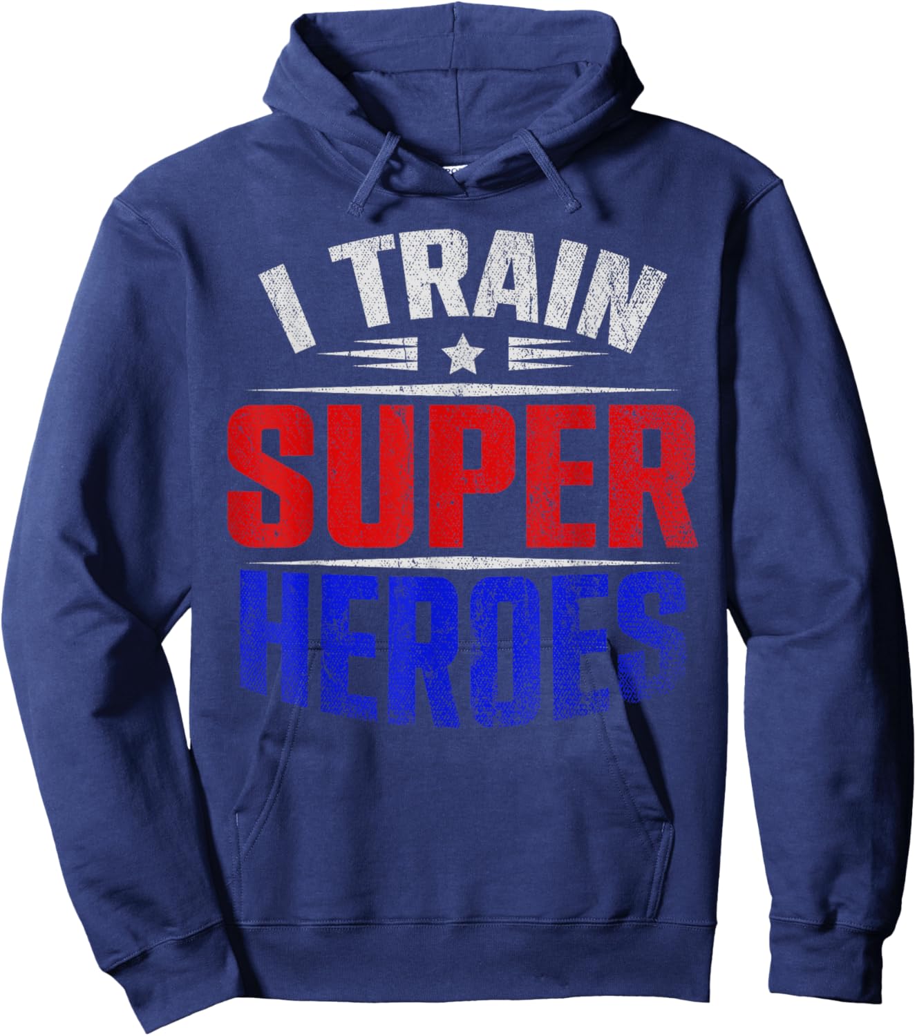 I Train Super Heroes Teacher Strength Training Fitness School Women Hoodie - Hoodie | Navy