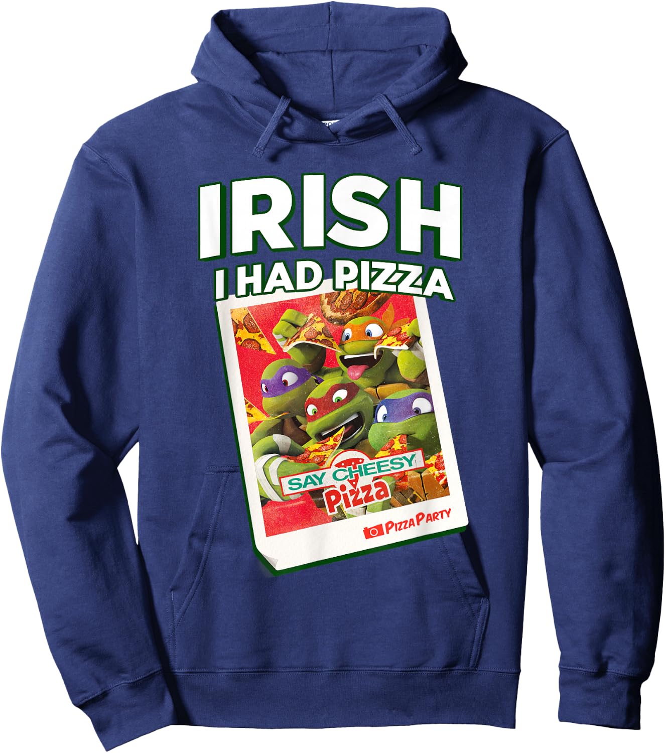 Teenage Mutant Ninja Turtles St. Patrick's Day Irish Pizza Hoodie - Hoodie | Navy