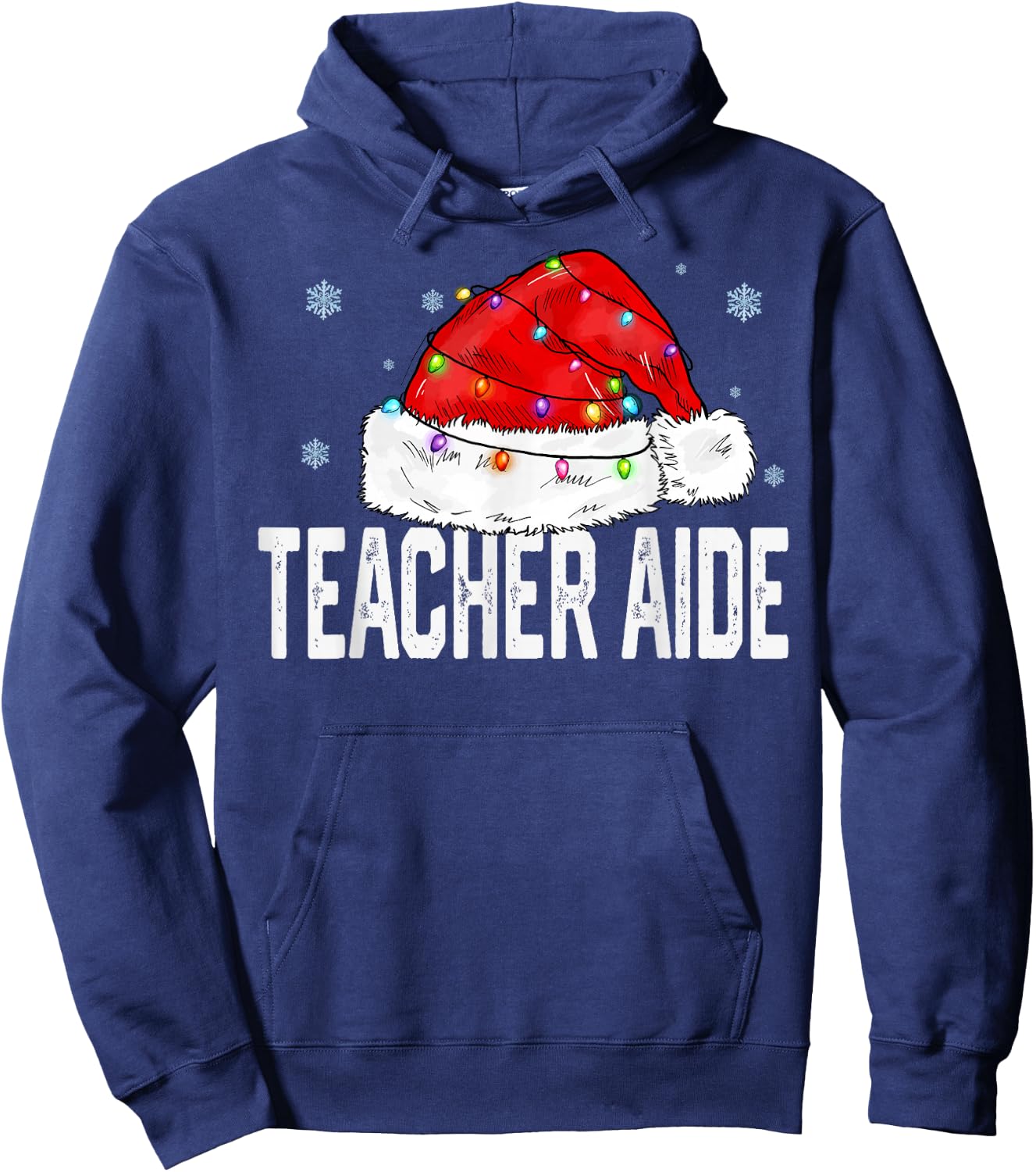 Teacher Aide Christmas Women Family Matching Group Xmas Hoodie - Hoodie | Navy