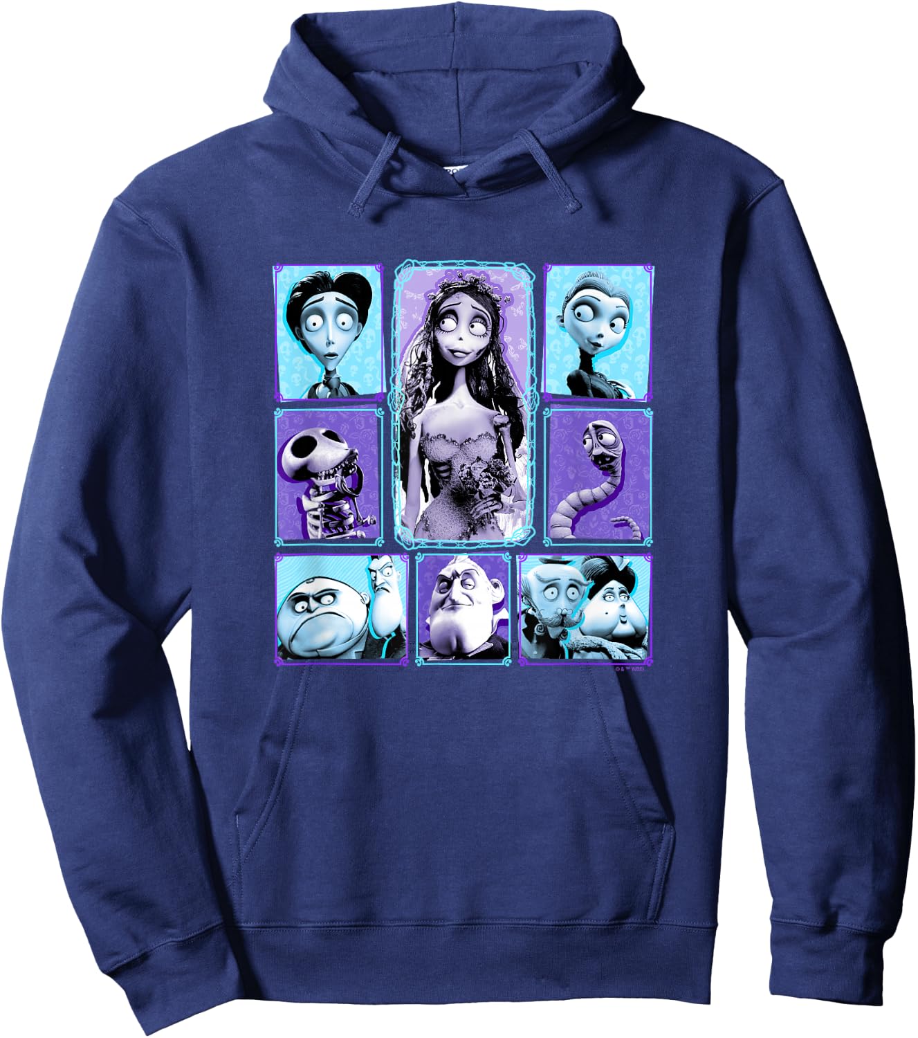 Corpse Bride Main Characters Panels Group Shot Hoodie - Hoodie | Navy