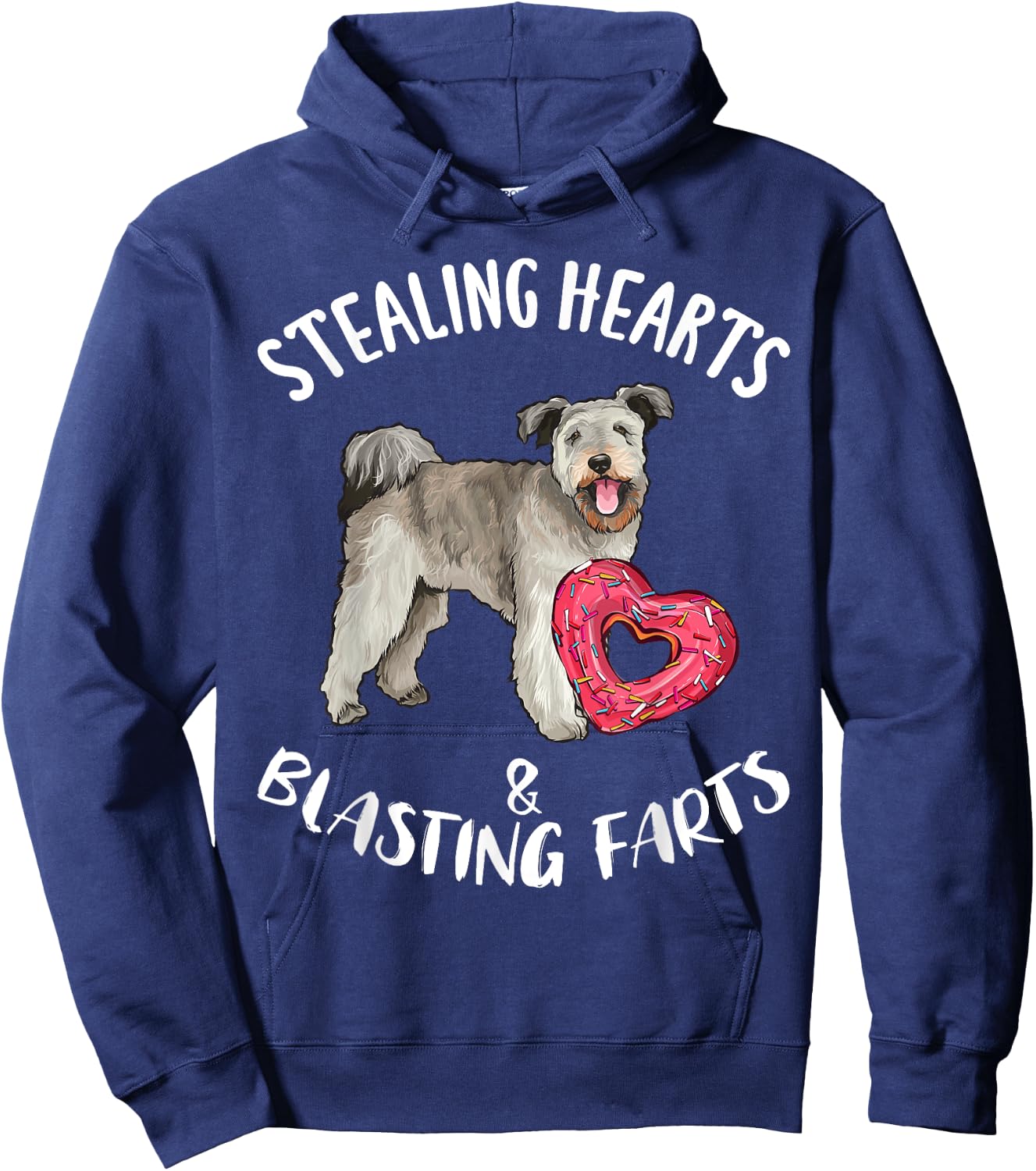 Stealing Hearts Blasting Farts Pumi Valentines Day Hoodie - Hoodie | Navy