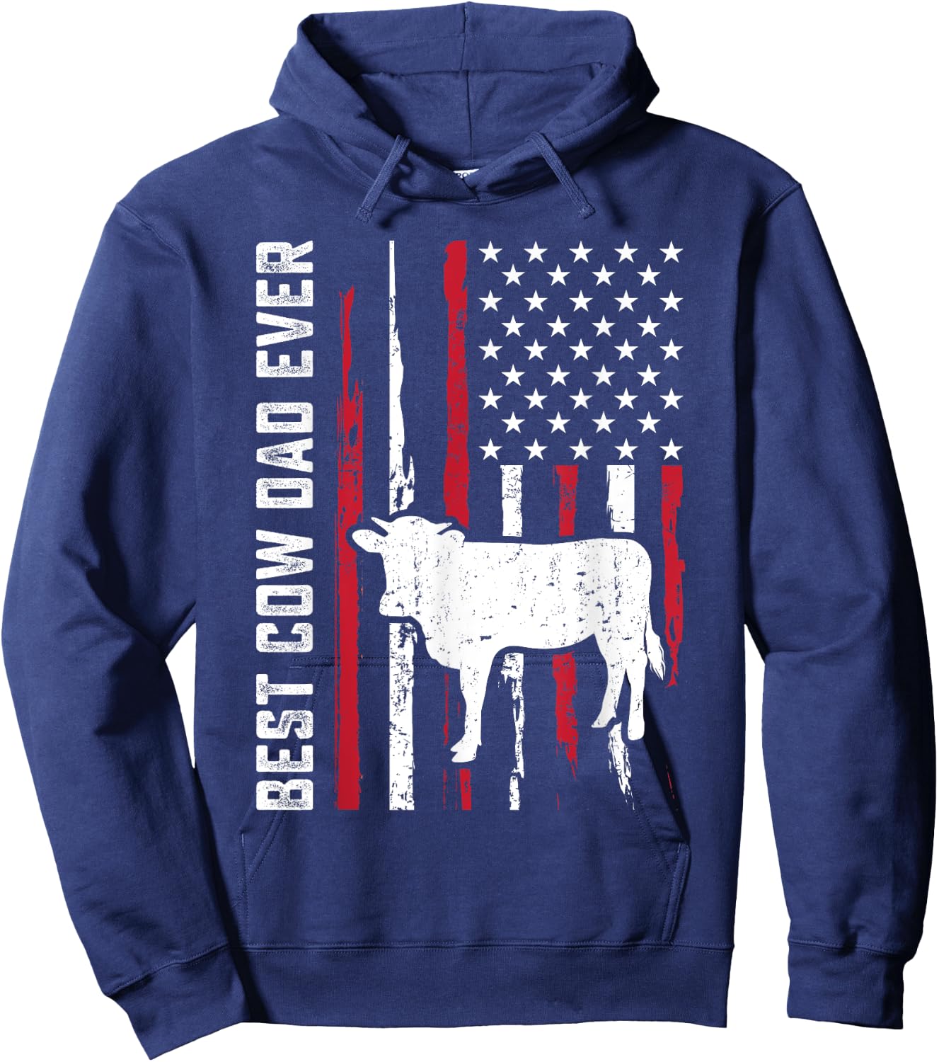 best cow dad ever for cowboy Farmer cows moo Fathers Day Hoodie - Hoodie | Navy