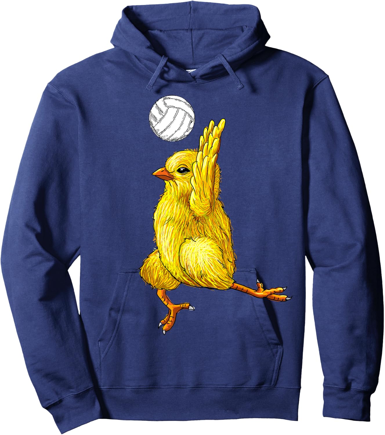 Volleyball Chicken Cute Baby Chicken Sport Gift Mom Dad Kids Hoodie - Hoodie | Navy