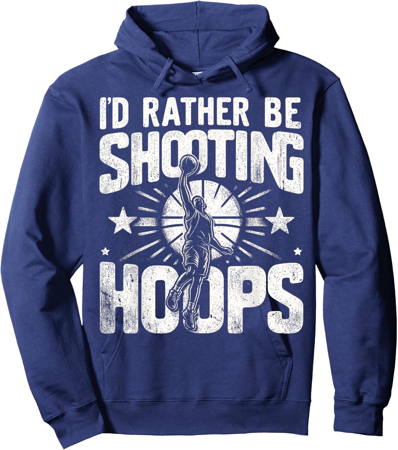 I'd Rather Be Shooting Hoops, Men, Women's Basketball Fans Hoodie - Hoodie | Navy