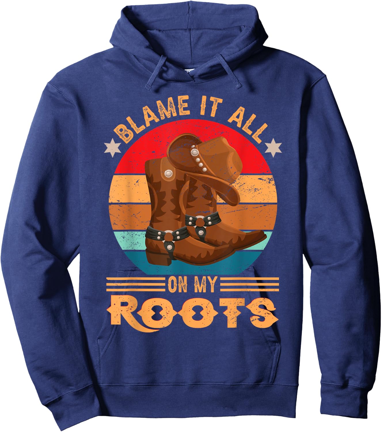 Funny Country Music Graphic Women Men Cowgirl Boots Western Hoodie - Hoodie | Navy