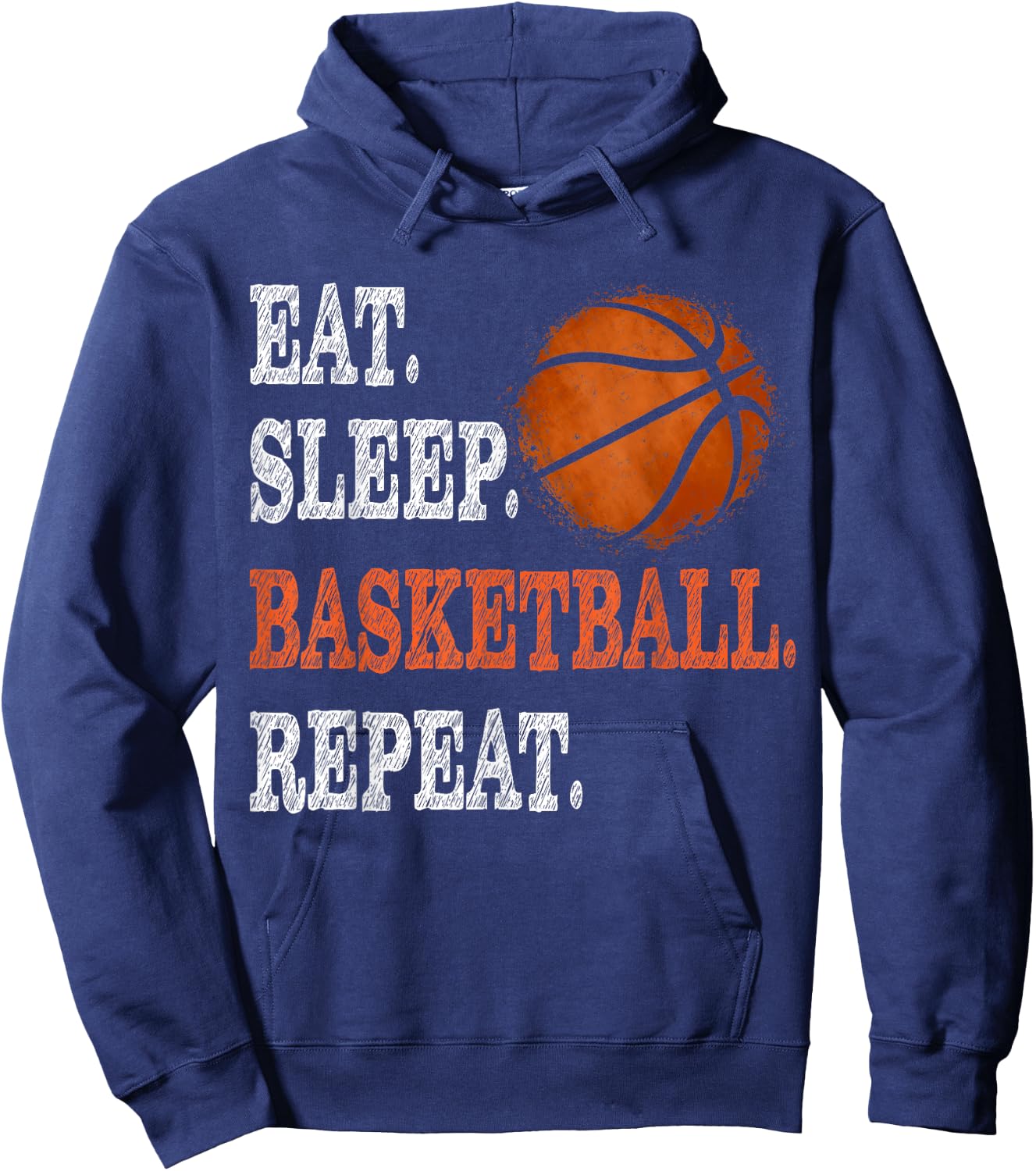 Eat Sleep Basketball Repeat Boy Youth Kid Basketball Fan Hoodie - Hoodie | Navy