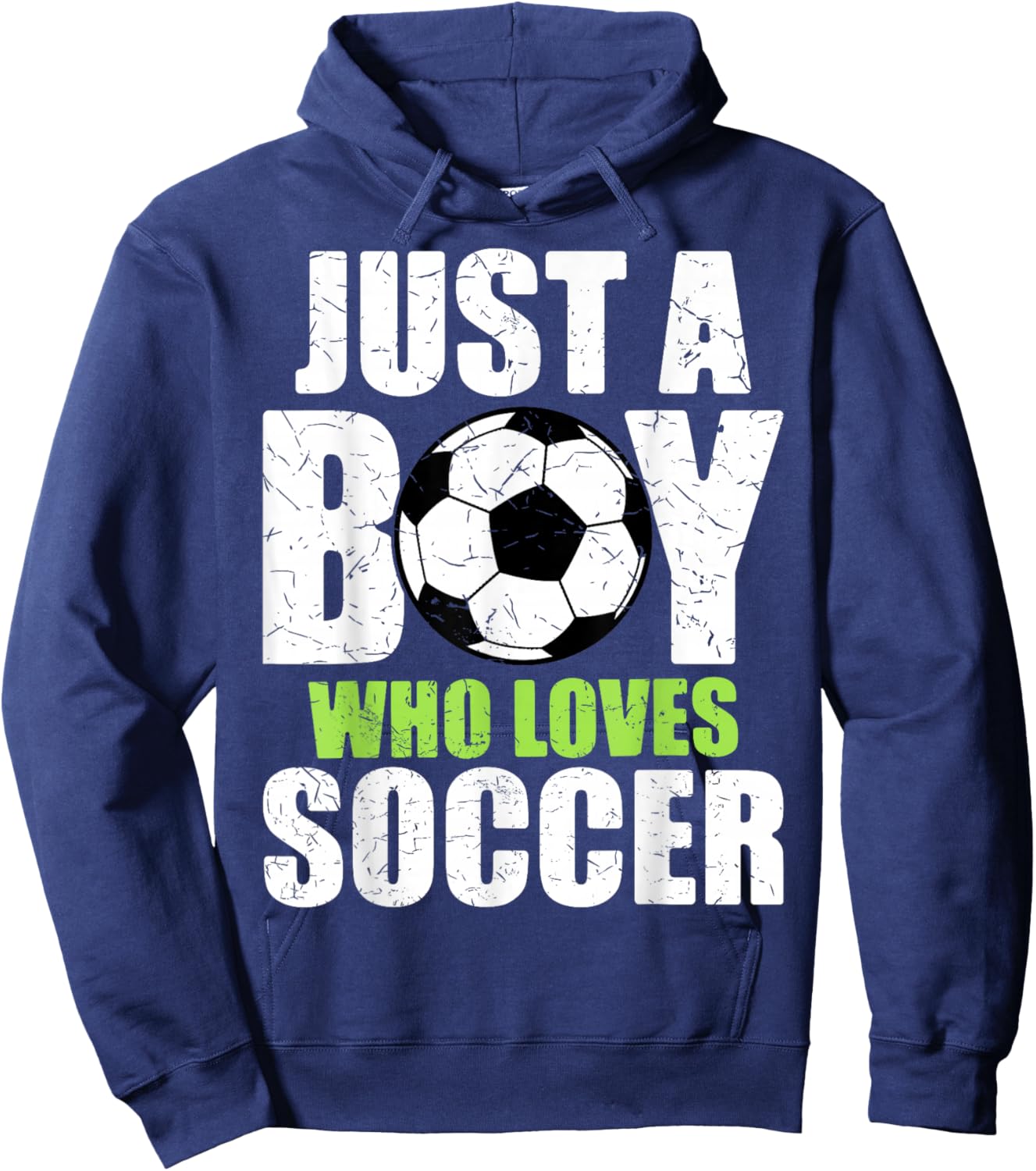 Just A Boy Who Loves Soccer Player Striker Goalie Goalkeeper Hoodie - Hoodie | Navy