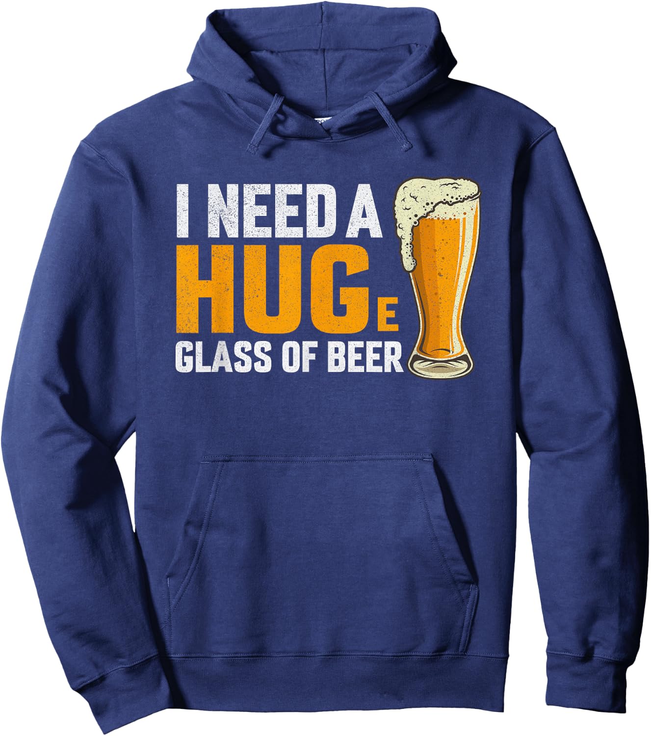 I Need A Hug Funny Men's Beer Drinking Meme Beer Lover Joke Hoodie - Hoodie | Navy