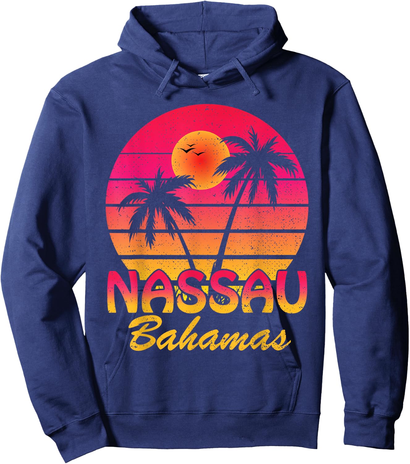 Nassau Bahamas Beach Retro Summer Vibes Family Vacation Hoodie - Hoodie | Navy