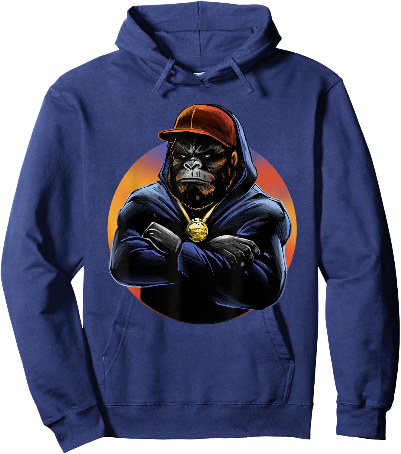 Hip Hop Orangutan street life Monkey Graphic Hoodie - Hoodie | Navy