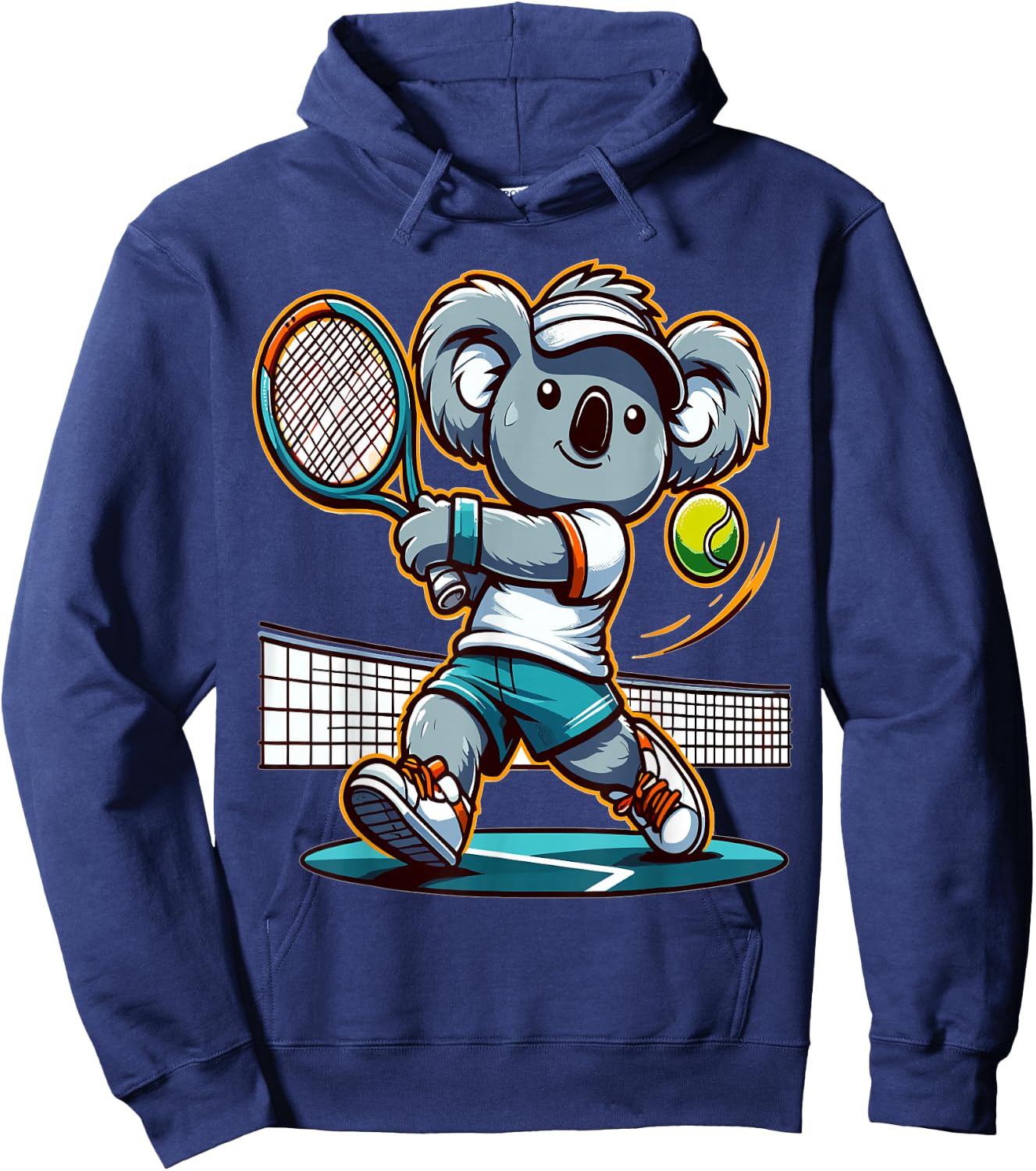 Koala Bear plays tennis for Koala Bear lovers and Koala Bear Hoodie - Hoodie | Navy