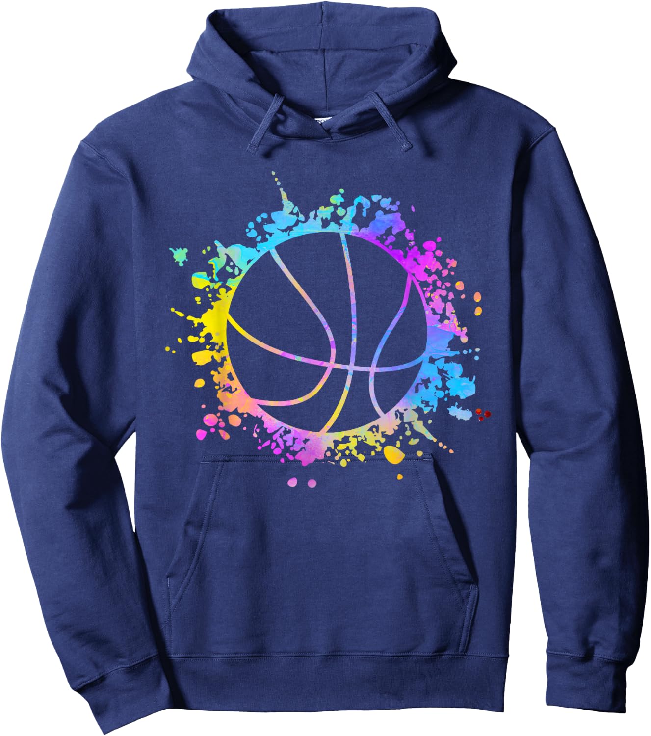 Basketball Colourful Splatters TeensBasket Ball Coaches Hoodie - Hoodie | Navy