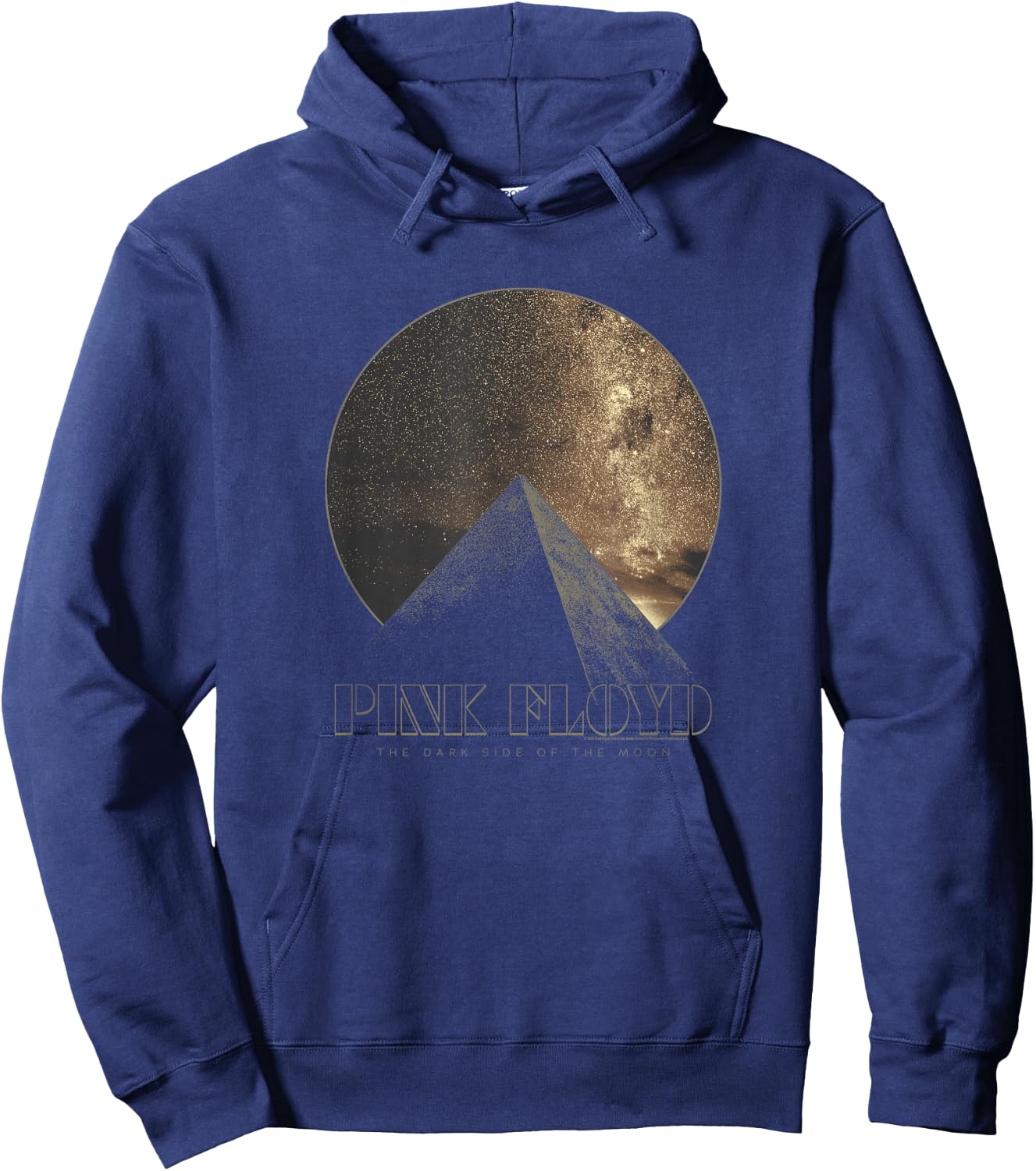 Pink Floyd The Dark Side of the Moon Pyramid Circle Hoodie - Hoodie | Navy
