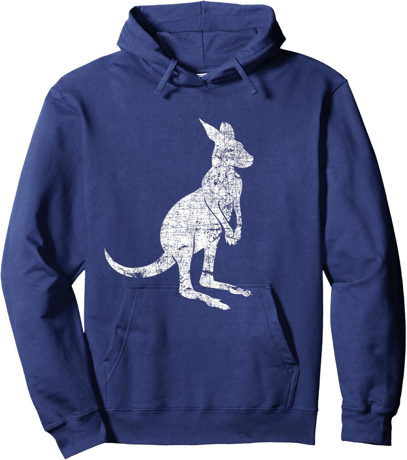 Vintage Kangaroo - Marsupial Zookeeper Safari Animal Lover Hoodie - Hoodie | Navy