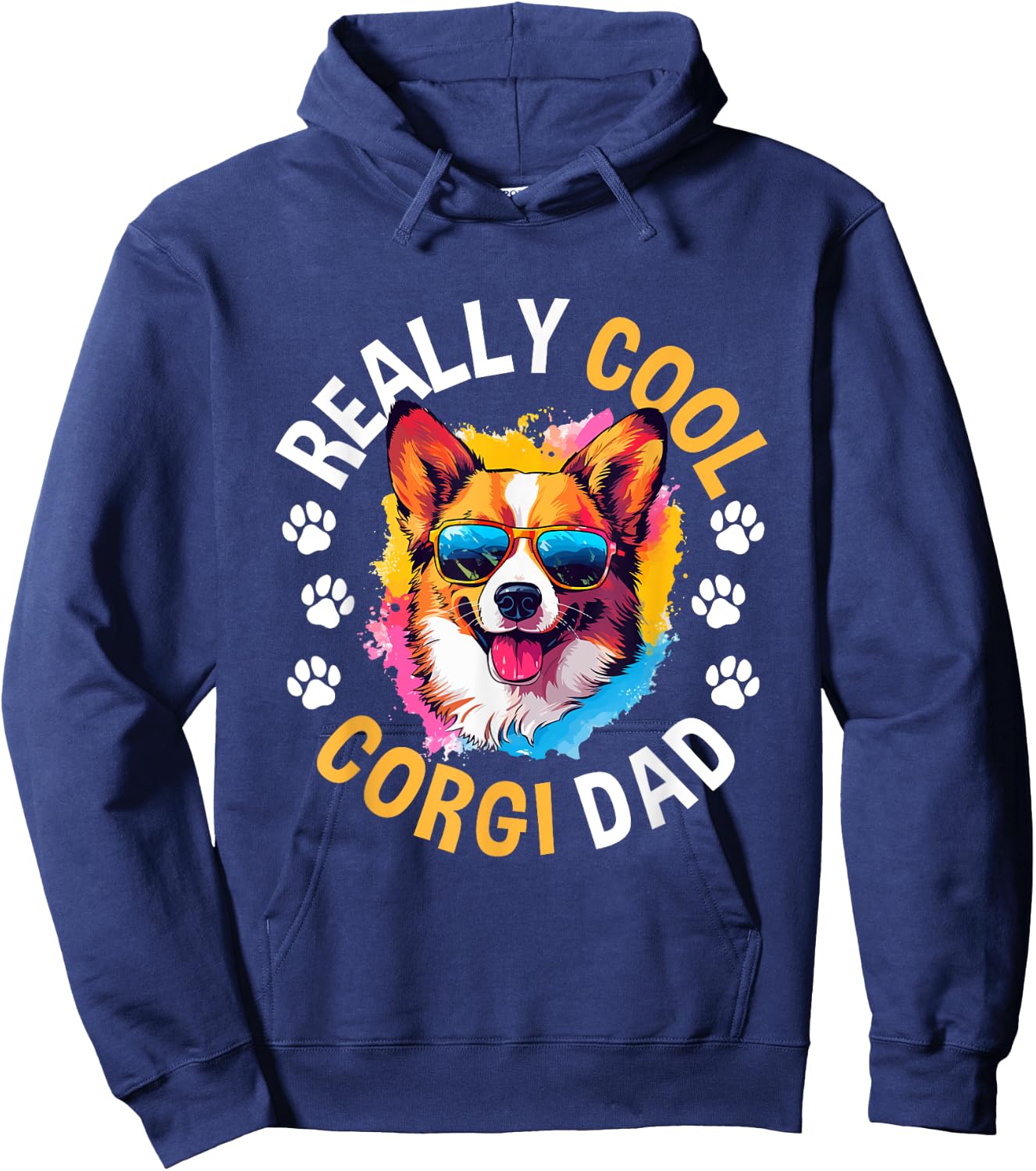 Pembroke Welsh Corgi - Really Cool Corgi Dad Hoodie - Hoodie | Navy