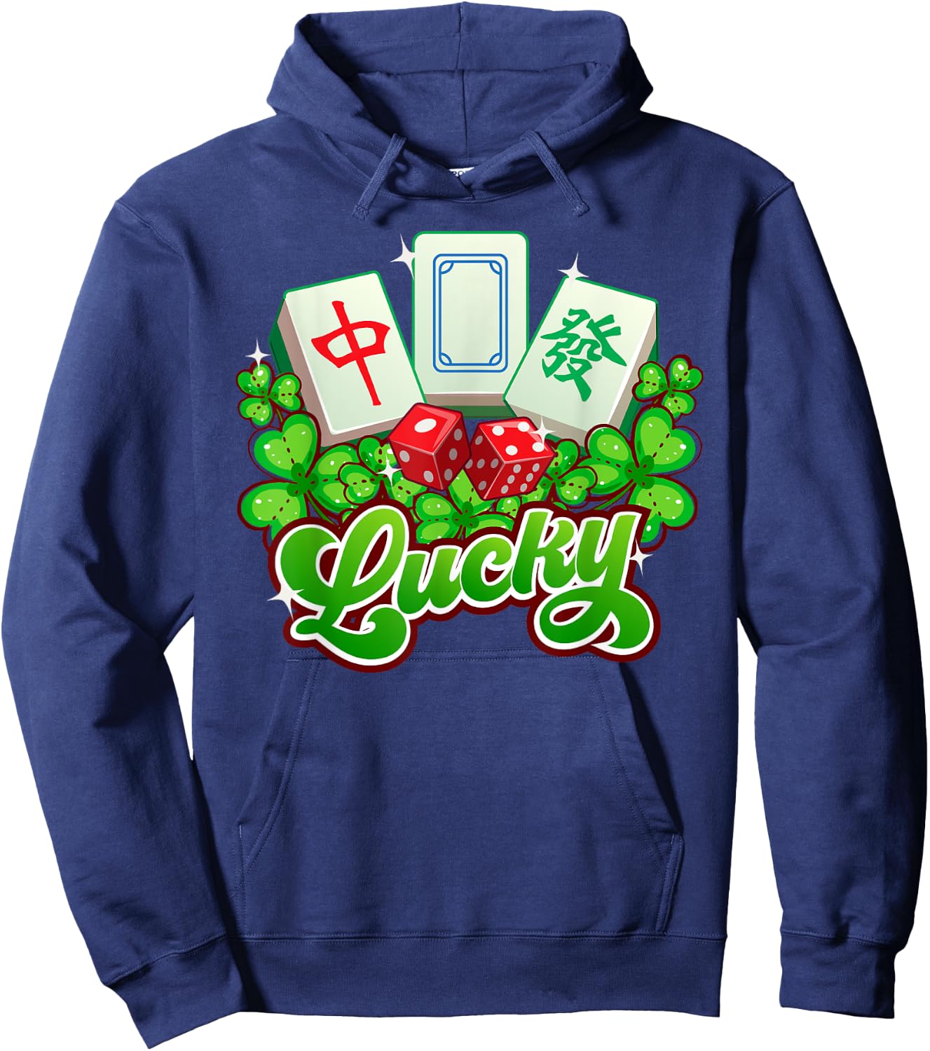 Lucky Mahjong Good Luck Mah Jongg Hoodie - Hoodie | Navy
