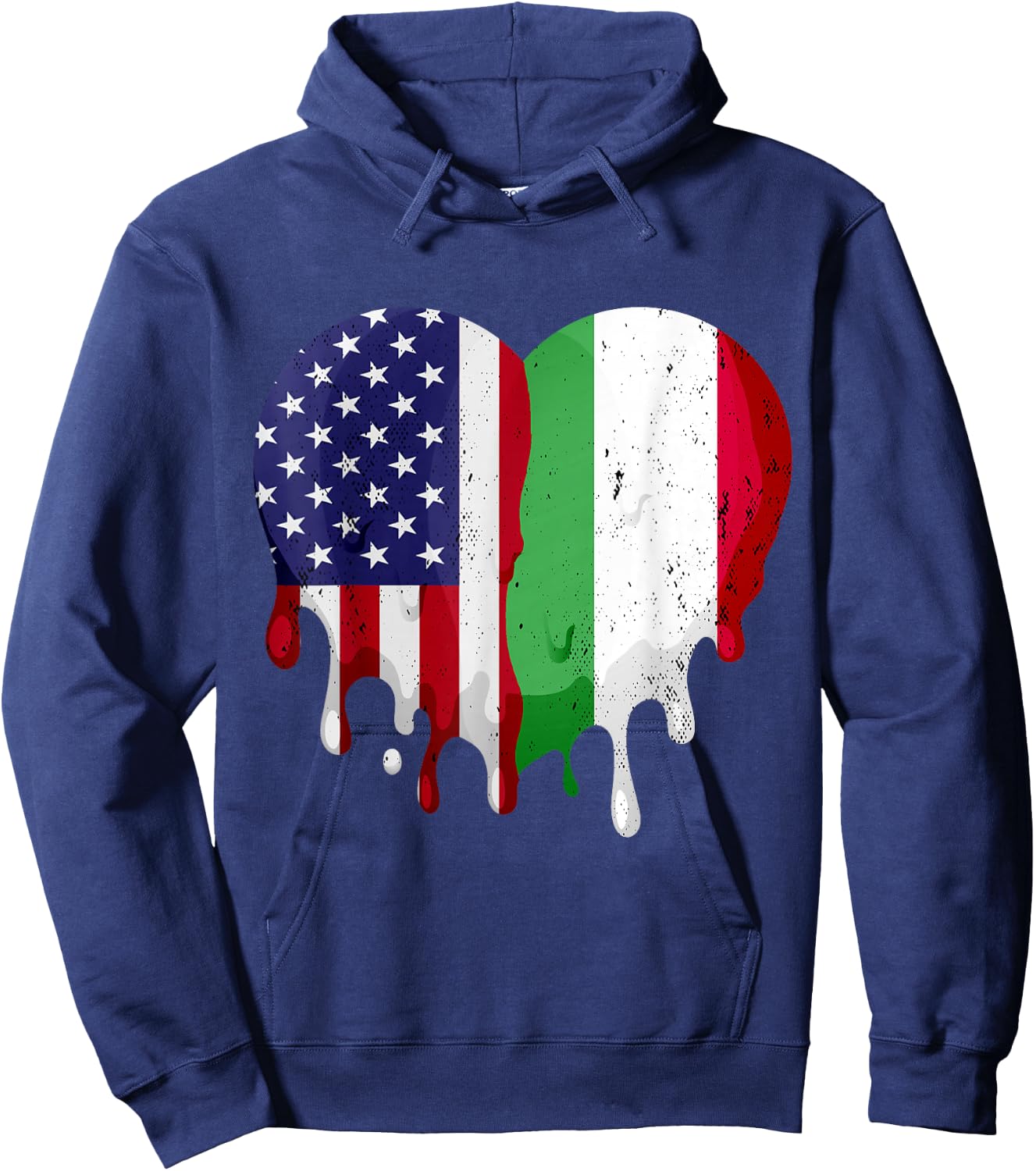 American Hungarian Heritage Month Hungary Flag Heart Hoodie - Hoodie | Navy