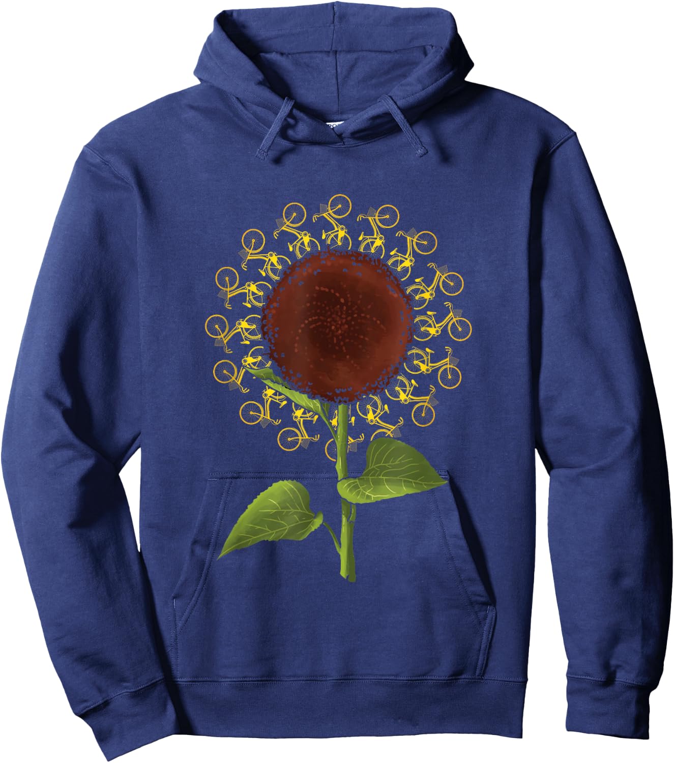 Sunflower Bicycles | Biking Cycling | Bikes Cyclist Hoodie - Hoodie | Navy
