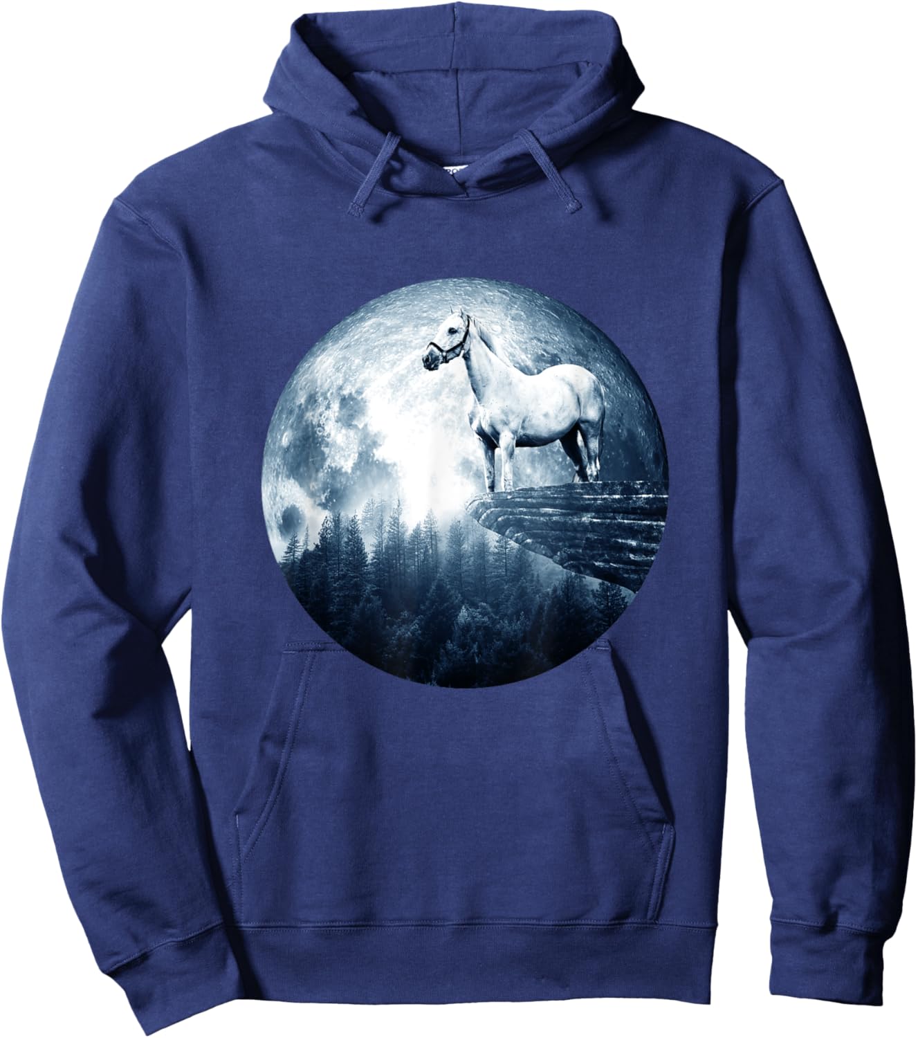 Horse Moon Horse Men Kids Girls Boy Horse Hoodie - Hoodie | Navy