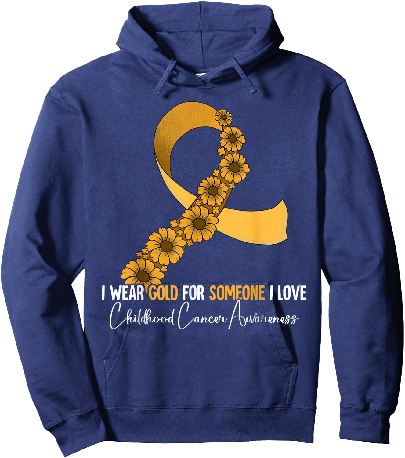 Childhood Cancer Awareness Hoodie - Hoodie | Navy