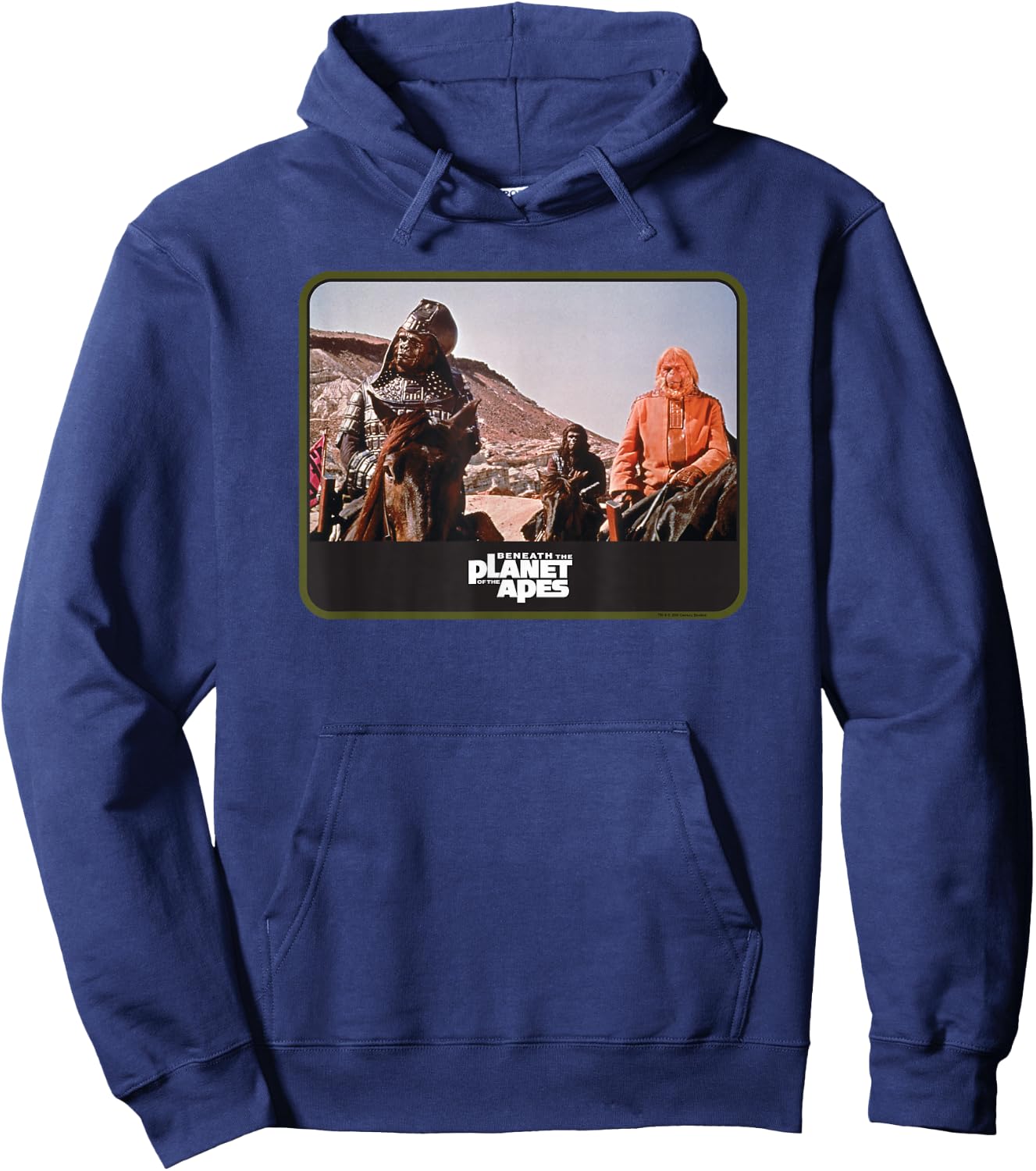 Beneath The Planet of The Apes 1970 General Ursus & Dr Zaius Hoodie - Hoodie | Navy