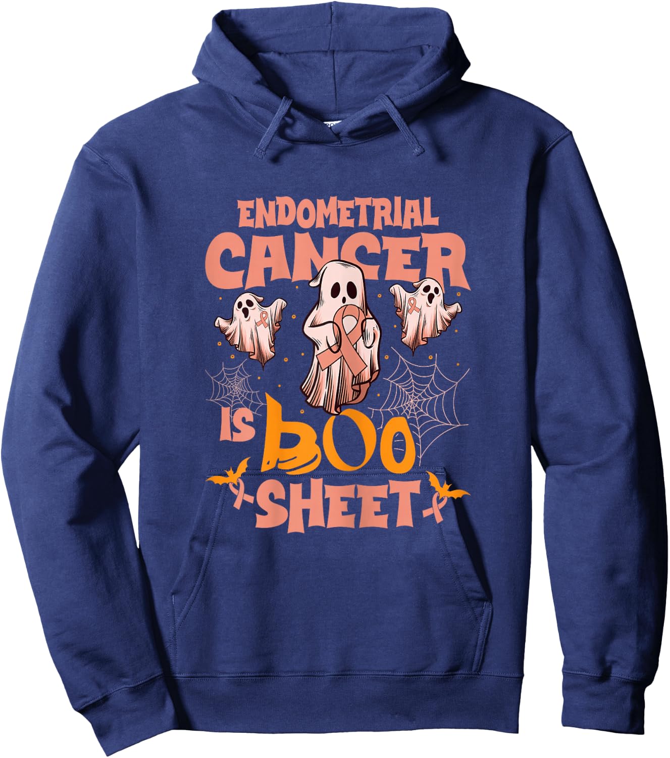 Endometrial cancer Is Boo Sheet Ghost Halloween Costume Hoodie - Hoodie | Navy